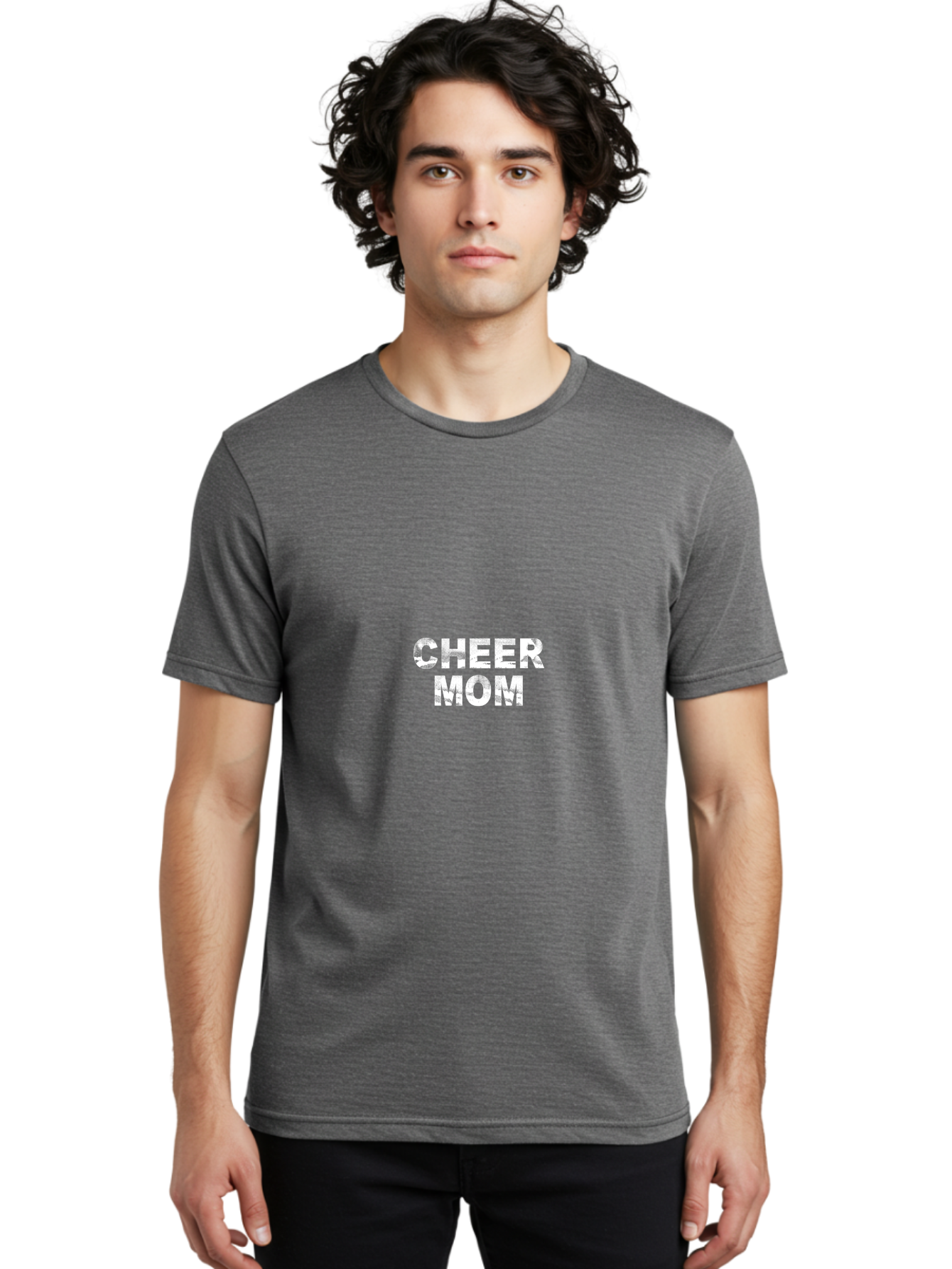 Cheer Mom Men'S Graphic Tee, 100% Cotton, Comfortable Casual Summer Wear, Machine Washable, Cheer Mom, Cheerleading, Mom Life, Sports Mom, Cheerleading Mom, Proud Mom, Competitive Spirit, Team Spirit Aae179