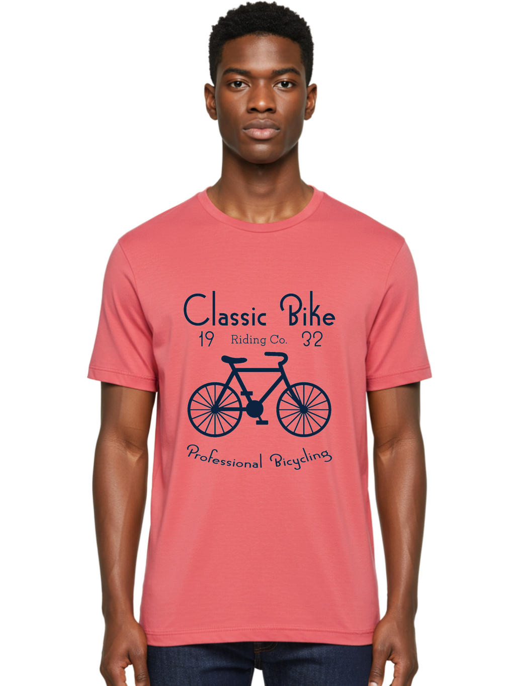 Classic Bike -Men Men'S Graphic Tee, 100% Cotton, Comfortable Casual Summer Wear, Machine Washable, Vintage Bicycle, Professional Bicycling, Classic Bike Riding, Cycling Company, Bike Enthusiasts, Retro Bike Design, Cycling Culture, Aae184