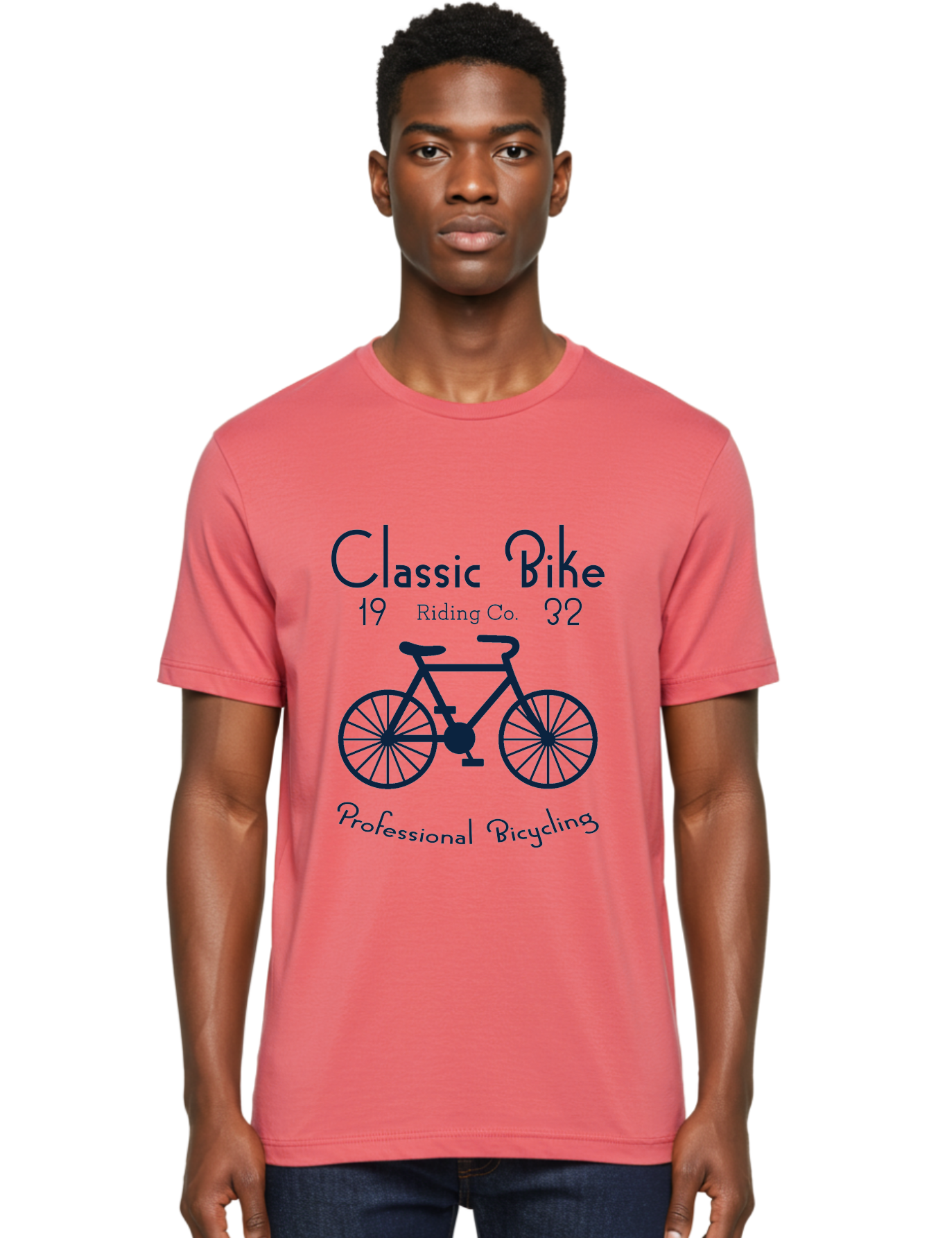 Classic Bike -Men Men'S Graphic Tee, 100% Cotton, Comfortable Casual Summer Wear, Machine Washable, Vintage Bicycle, Professional Bicycling, Classic Bike Riding, Cycling Company, Bike Enthusiasts, Retro Bike Design, Cycling Culture, Aae184