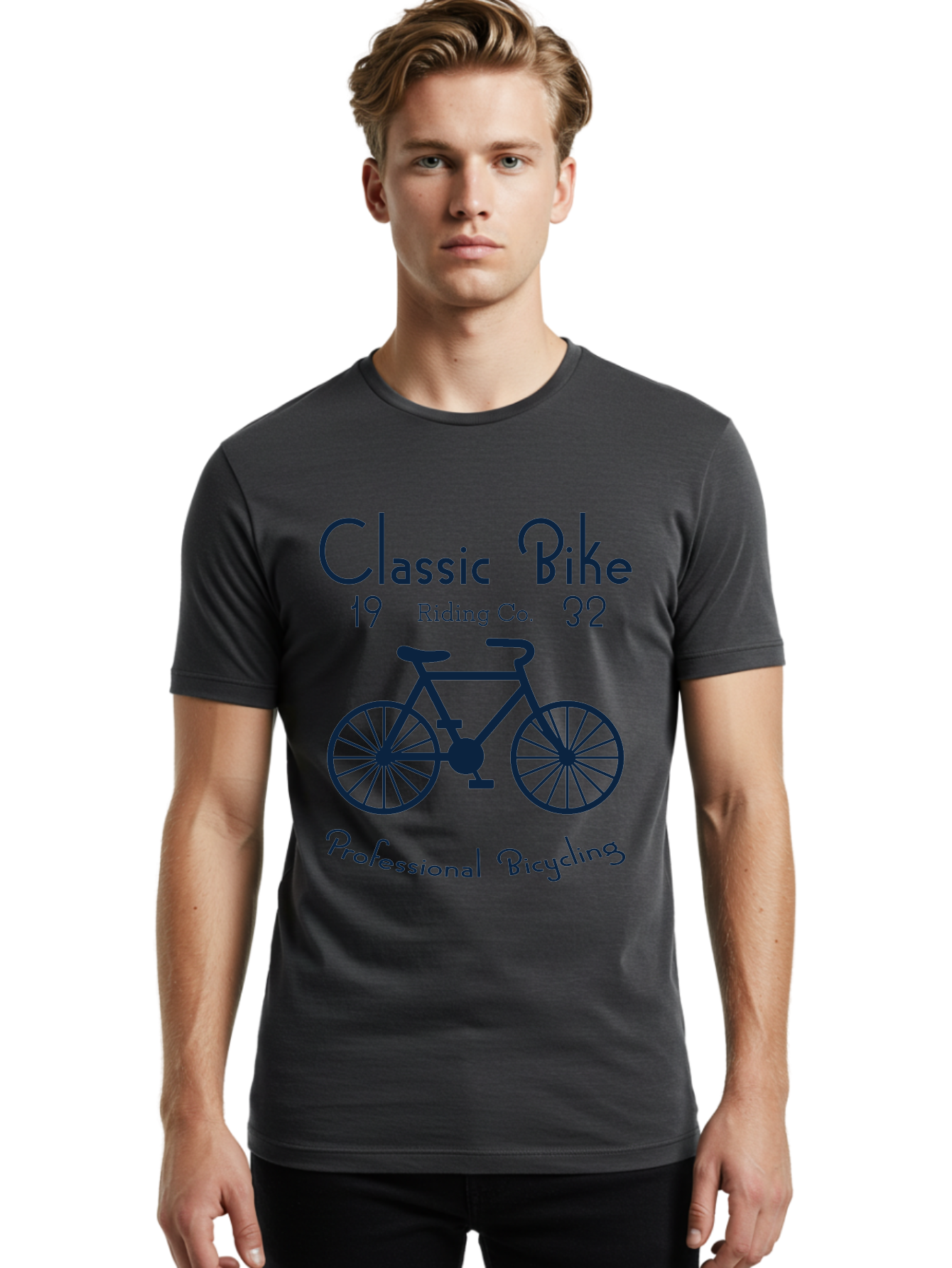Classic Bike -Men Men'S Graphic Tee, 100% Cotton, Comfortable Casual Summer Wear, Machine Washable, Vintage Bicycle, Professional Bicycling, Classic Bike Riding, Cycling Company, Bike Enthusiasts, Retro Bike Design, Cycling Culture, Aae184