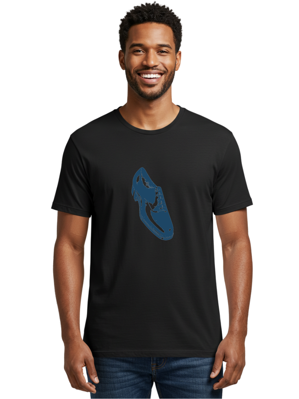 Classic Oxford Dress Shoe Men'S Graphic Tee, 100% Cotton, Comfortable Casual Summer Wear, Machine Washable, Blue Shoe, Footwear Fashion, Shoe Design, Minimalist Style, Modern Footwear, Sleek Design, Casual Wear Aae189