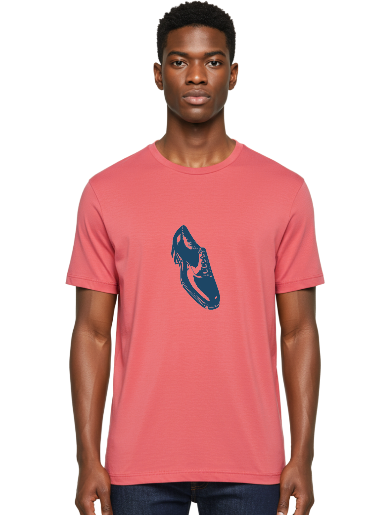 Classic Oxford Dress Shoe Men'S Graphic Tee, 100% Cotton, Comfortable Casual Summer Wear, Machine Washable, Blue Shoe, Footwear Fashion, Shoe Design, Minimalist Style, Modern Footwear, Sleek Design, Casual Wear Aae189