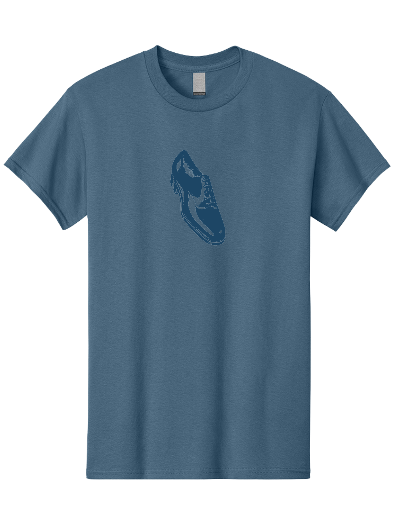 Classic Oxford Dress Shoe Men'S Graphic Tee, 100% Cotton, Comfortable Casual Summer Wear, Machine Washable, Blue Shoe, Footwear Fashion, Shoe Design, Minimalist Style, Modern Footwear, Sleek Design, Casual Wear Aae189