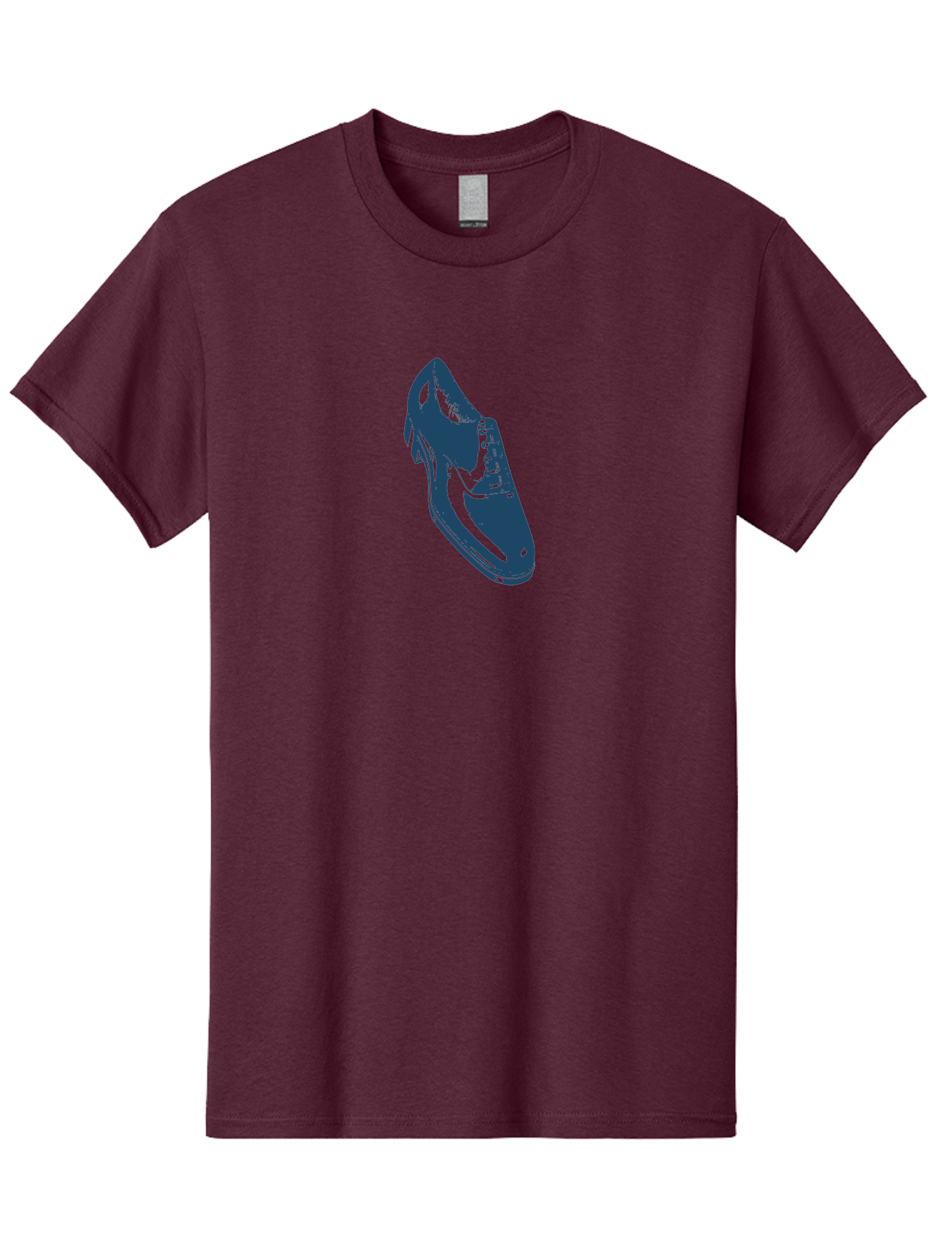Classic Oxford Dress Shoe Men'S Graphic Tee, 100% Cotton, Comfortable Casual Summer Wear, Machine Washable, Blue Shoe, Footwear Fashion, Shoe Design, Minimalist Style, Modern Footwear, Sleek Design, Casual Wear Aae189