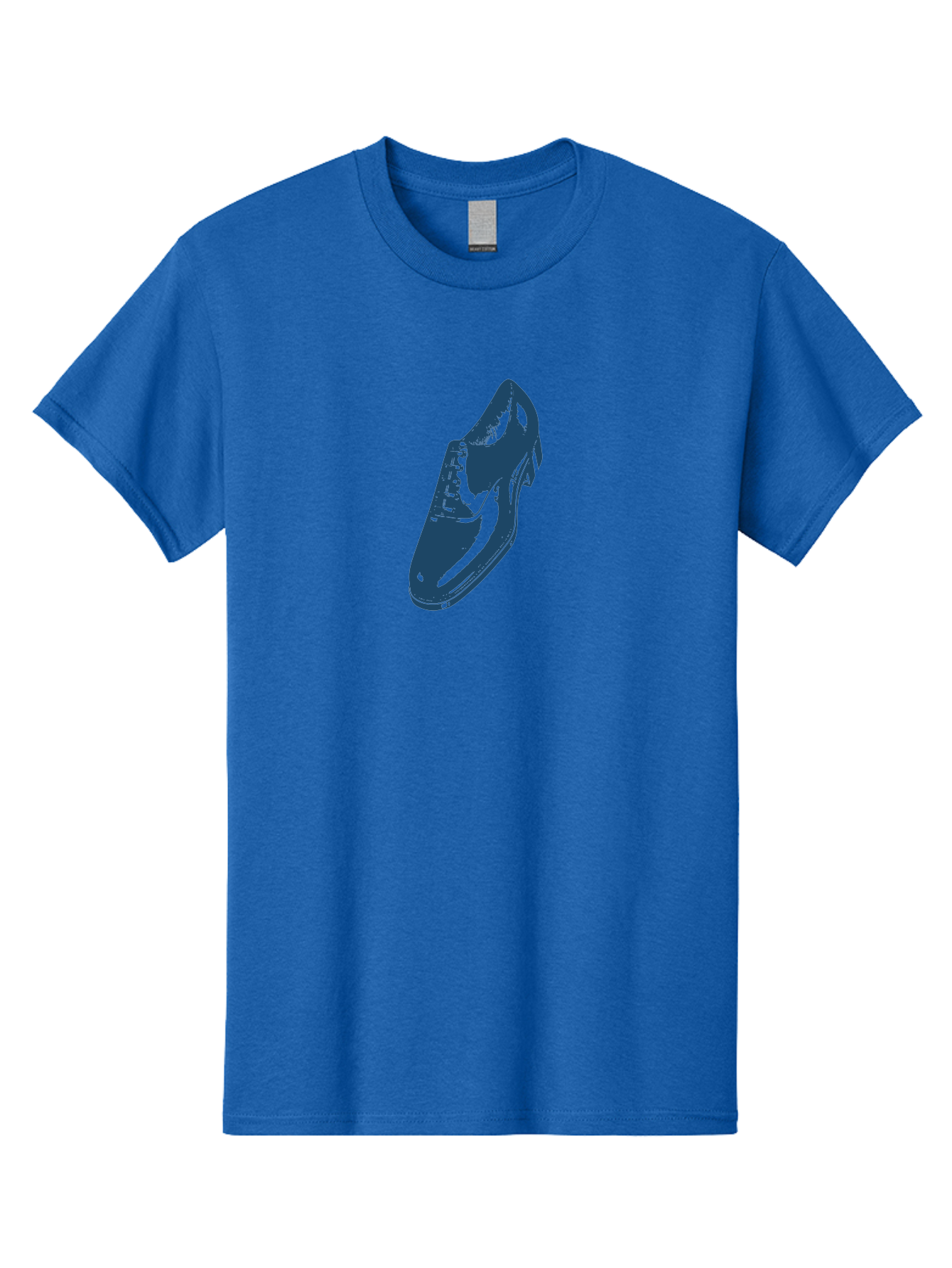 Classic Oxford Dress Shoe 2 Men'S Graphic Tee, 100% Cotton, Comfortable Casual Summer Wear, Machine Washable, Blue Shoes, Athletic Footwear, Sneaker Design, Fashion Accessory, Modern Style, Minimalist Graphic, Streetwear, Casual Wear Aae190