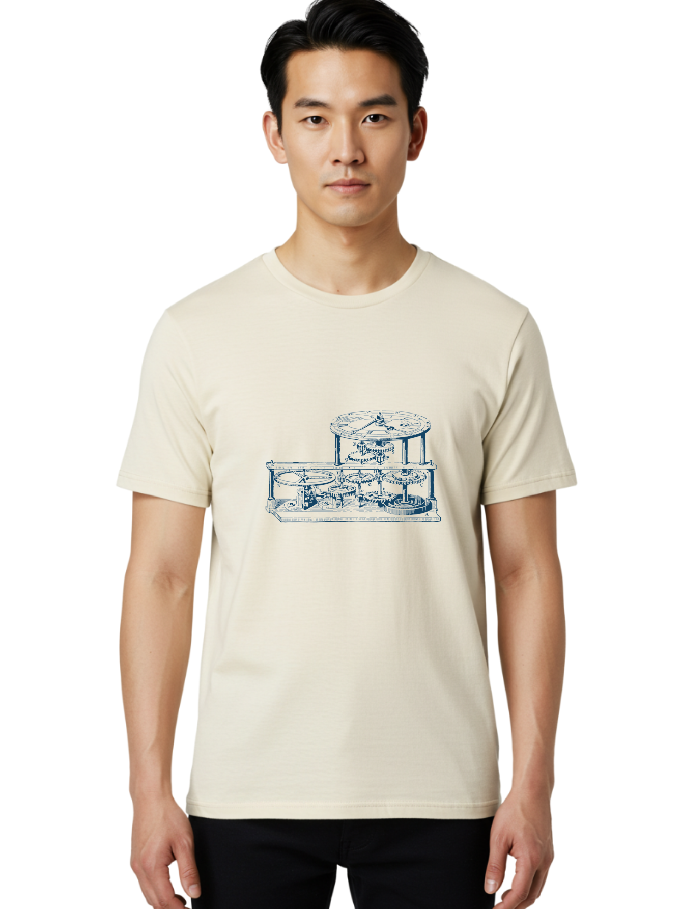 Clocksmith Theory Men'S Graphic Tee, 100% Cotton, Comfortable Casual Summer Wear, Machine Washable, Clockwork Gears, Mechanical Parts, Intricate Design, Watchmaker'S Art, Horology, Precision Engineering, Mechanical Clock, Timekeeping Device, Aae195