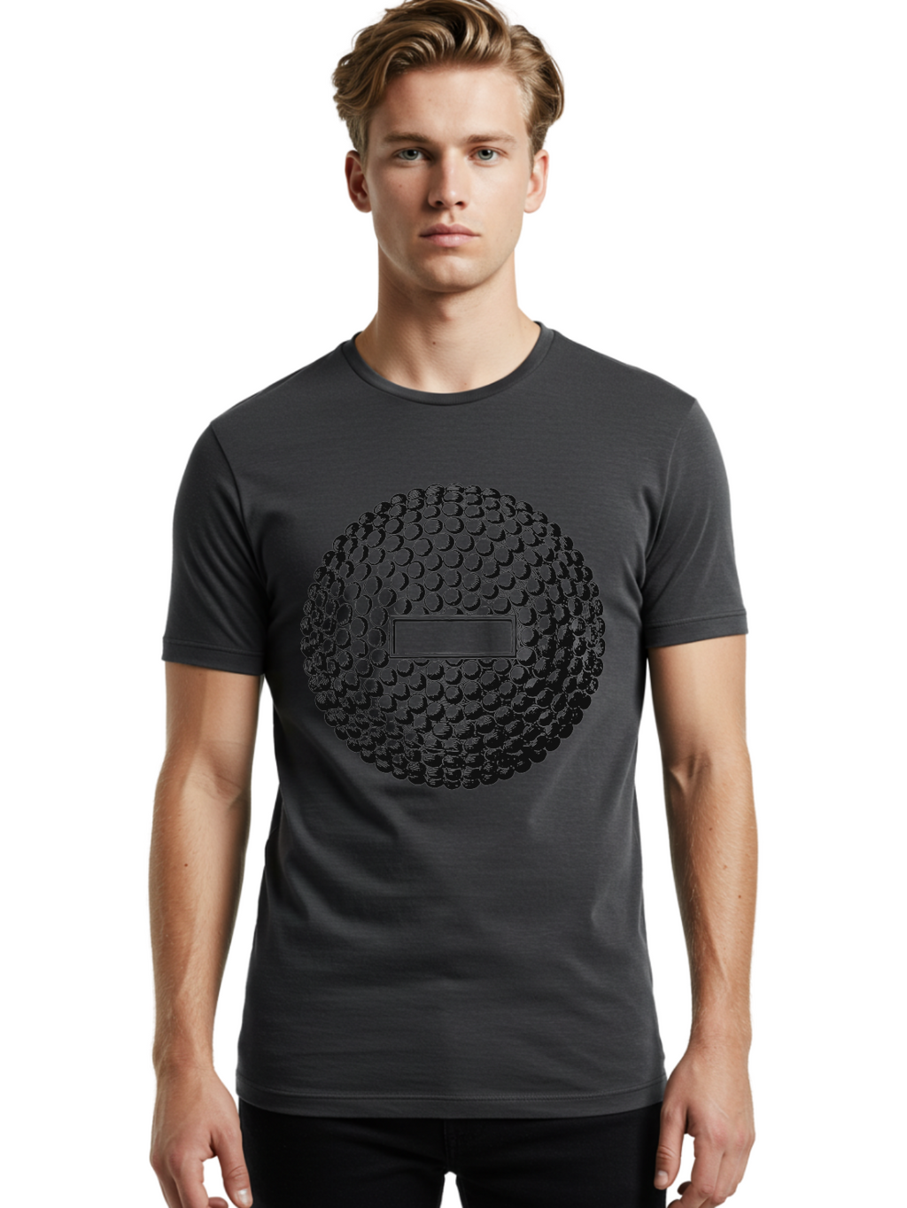 Clubshot Men'S Graphic Tee, 100% Cotton, Comfortable Casual Summer Wear, Machine Washable, Golf Ball, Textured Surface, Dimpled Pattern, Blank Label, Rectangular Shape, 3D Illustration, Graphic Design Element, Sports Imagery, Placeholder Text Aae196