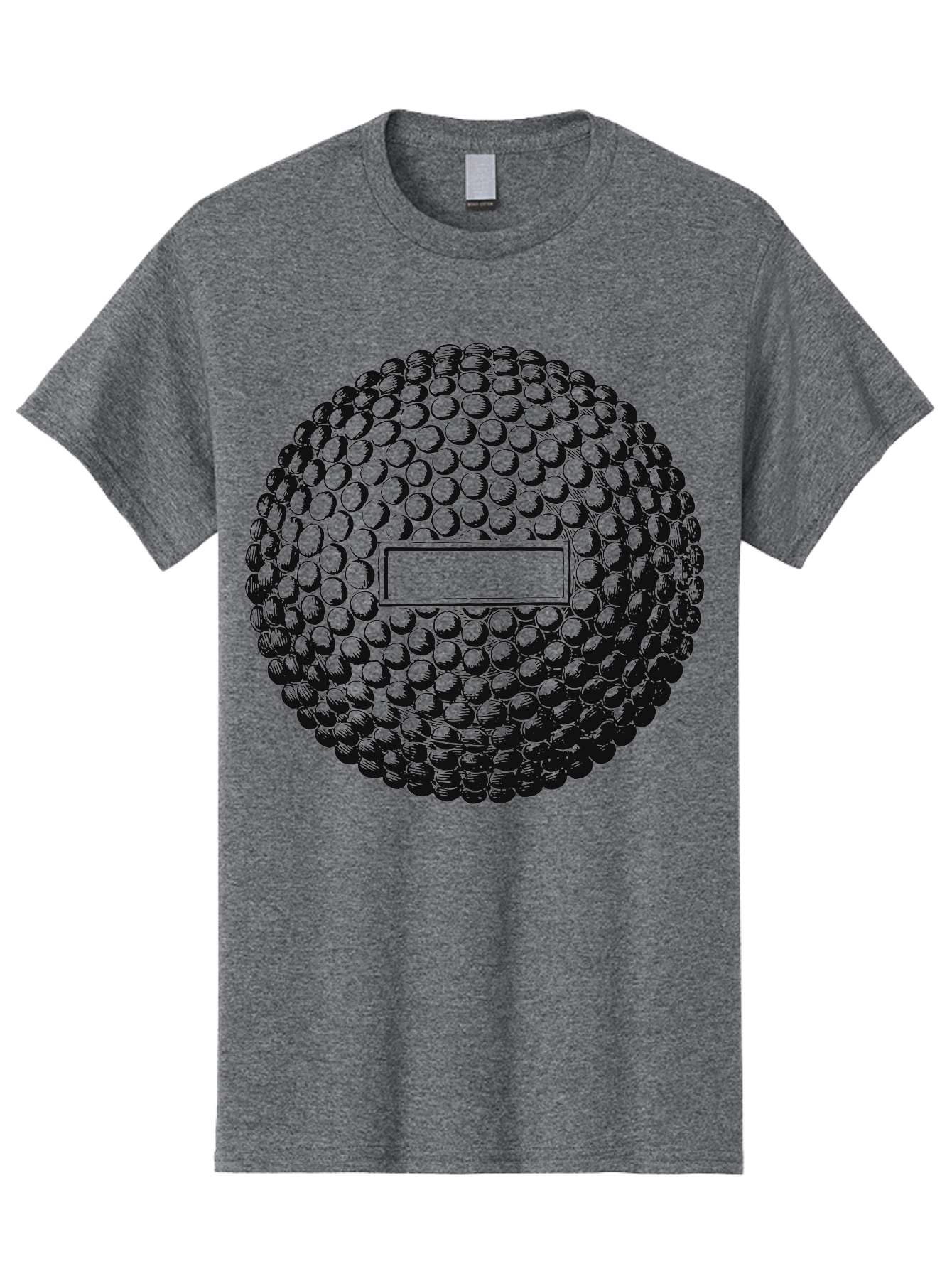 Clubshot Men'S Graphic Tee, 100% Cotton, Comfortable Casual Summer Wear, Machine Washable, Golf Ball, Textured Surface, Dimpled Pattern, Blank Label, Rectangular Shape, 3D Illustration, Graphic Design Element, Sports Imagery, Placeholder Text Aae196