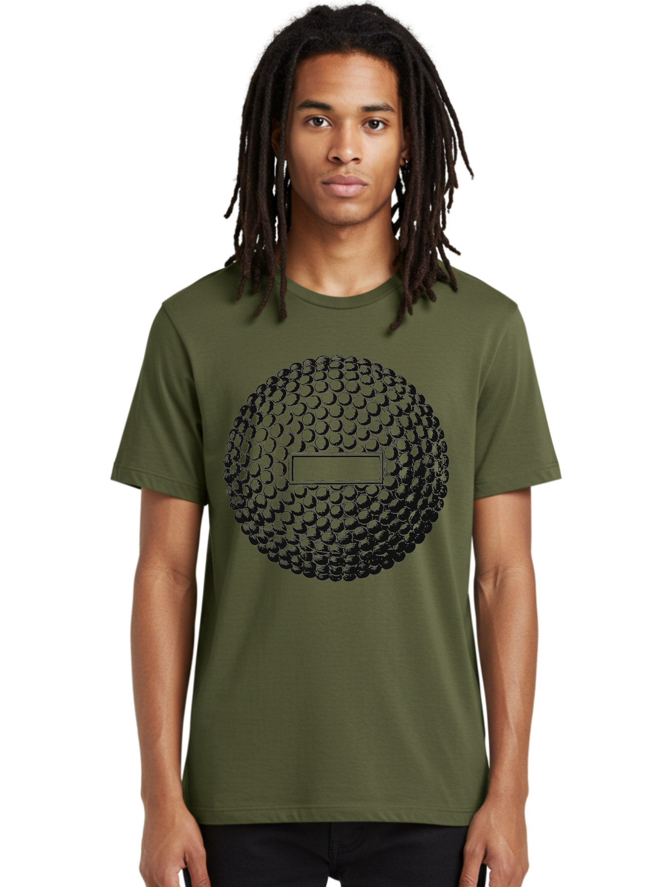 Clubshot Men'S Graphic Tee, 100% Cotton, Comfortable Casual Summer Wear, Machine Washable, Golf Ball, Textured Surface, Dimpled Pattern, Blank Label, Rectangular Shape, 3D Illustration, Graphic Design Element, Sports Imagery, Placeholder Text Aae196