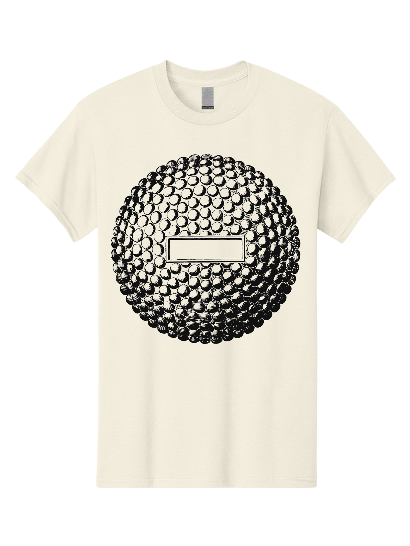 Clubshot Men'S Graphic Tee, 100% Cotton, Comfortable Casual Summer Wear, Machine Washable, Golf Ball, Textured Surface, Dimpled Pattern, Blank Label, Rectangular Shape, 3D Illustration, Graphic Design Element, Sports Imagery, Placeholder Text Aae196