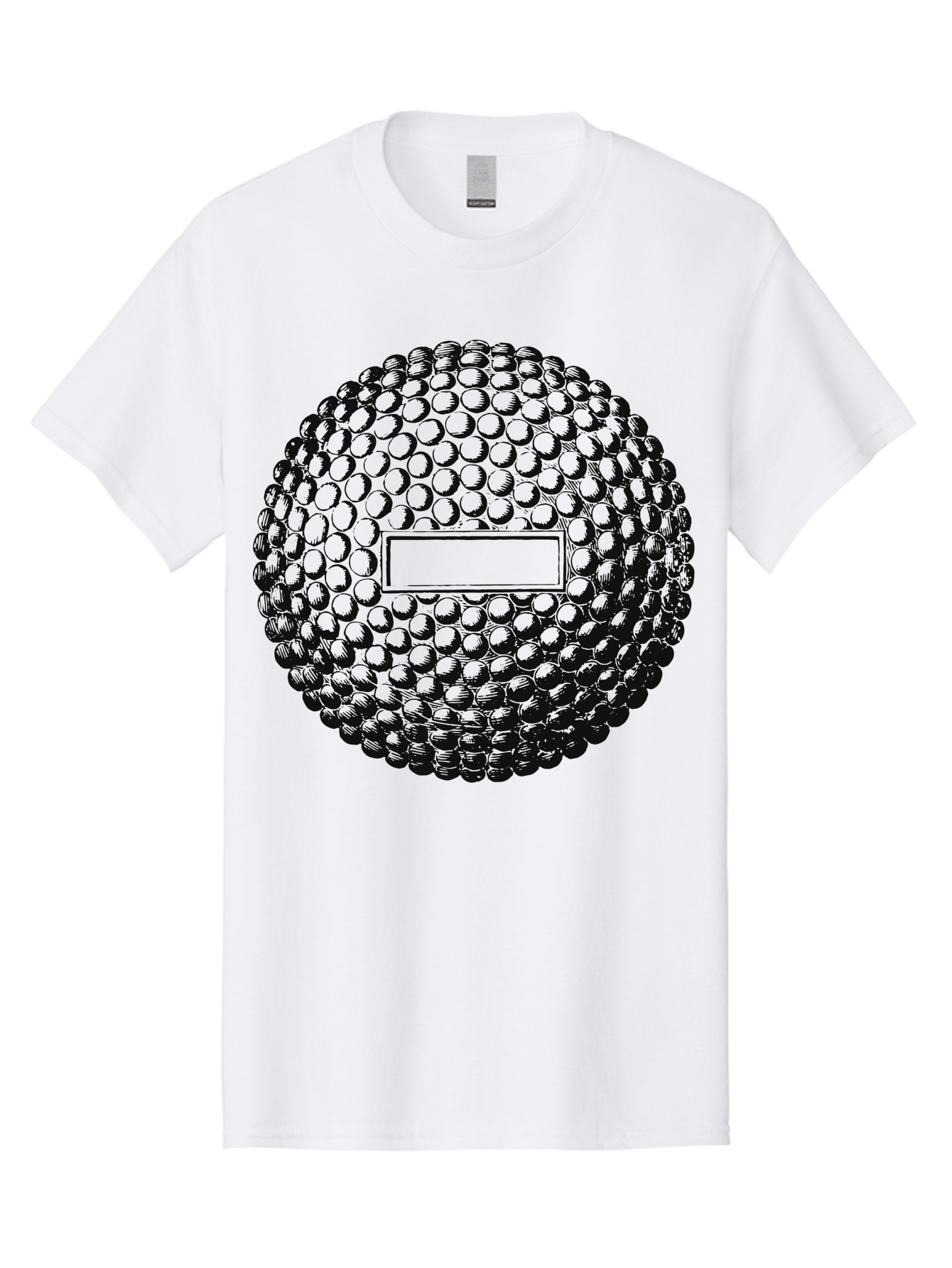 Clubshot Men'S Graphic Tee, 100% Cotton, Comfortable Casual Summer Wear, Machine Washable, Golf Ball, Textured Surface, Dimpled Pattern, Blank Label, Rectangular Shape, 3D Illustration, Graphic Design Element, Sports Imagery, Placeholder Text Aae196