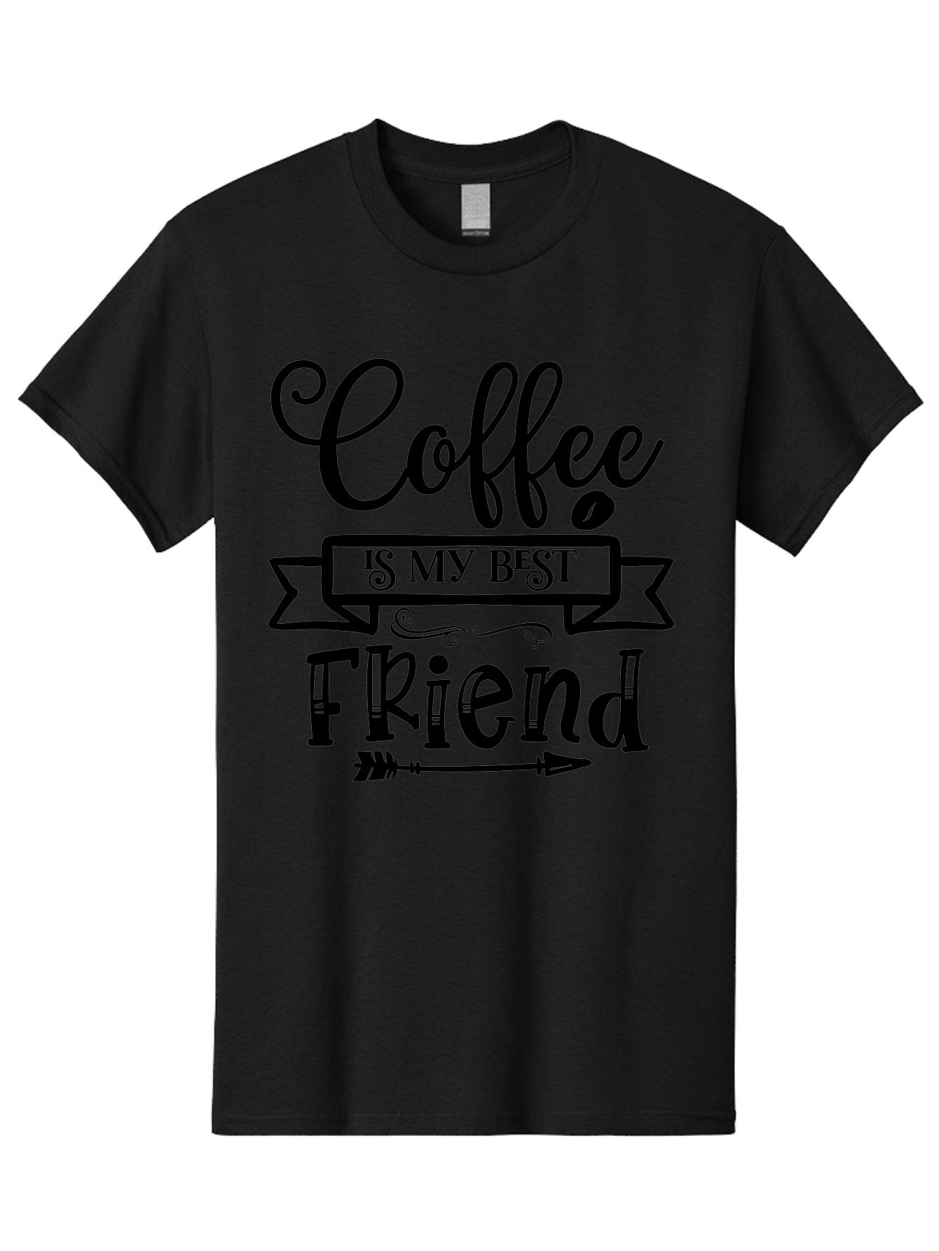 Coffee Is My Best Friend Men'S Graphic Tee, 100% Cotton, Comfortable Casual Summer Wear, Machine Washable, Coffee Lover, Coffee Obsession, Best Friend Coffee, Coffee Quote, Coffee Love, Coffee Addiction, Coffee Humor Aae200