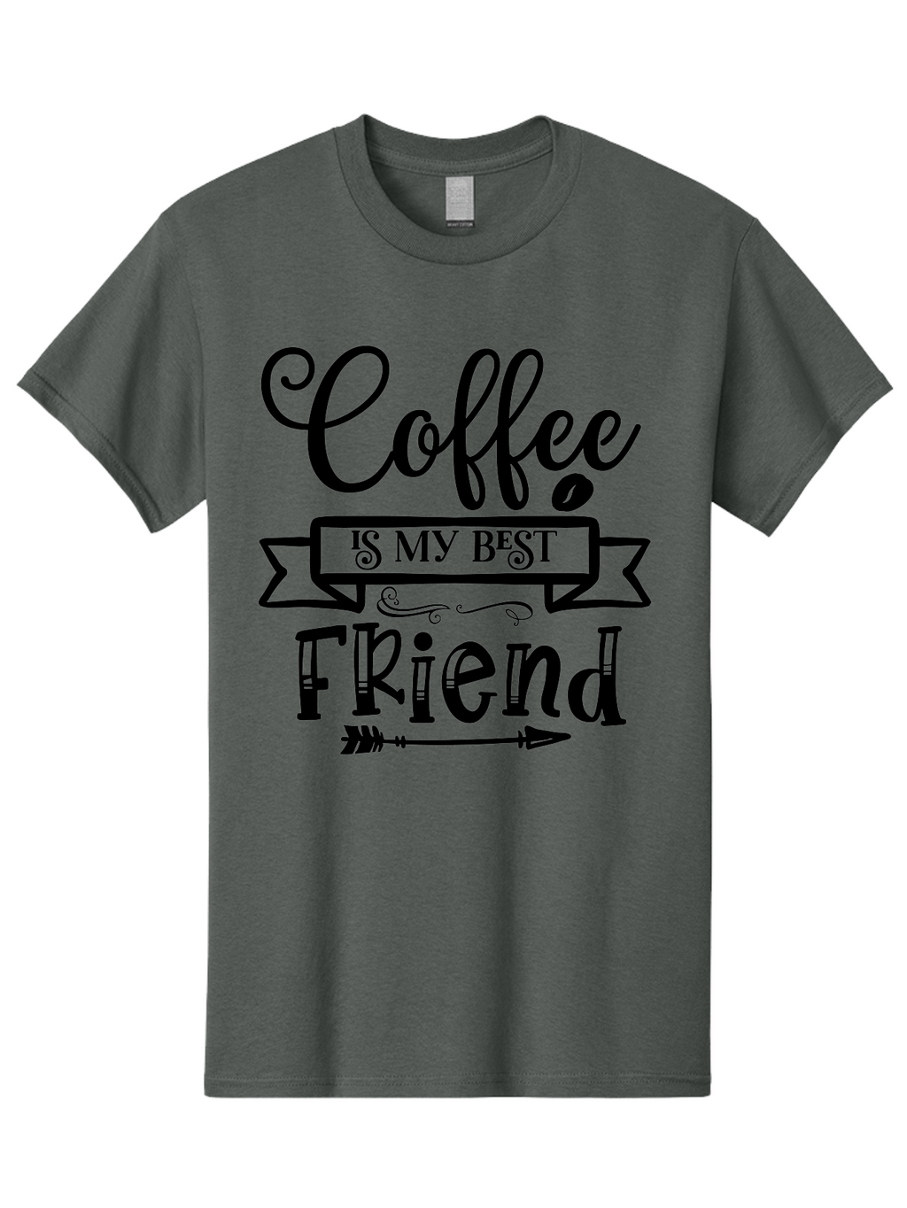 Coffee Is My Best Friend Men'S Graphic Tee, 100% Cotton, Comfortable Casual Summer Wear, Machine Washable, Coffee Lover, Coffee Obsession, Best Friend Coffee, Coffee Quote, Coffee Love, Coffee Addiction, Coffee Humor Aae200