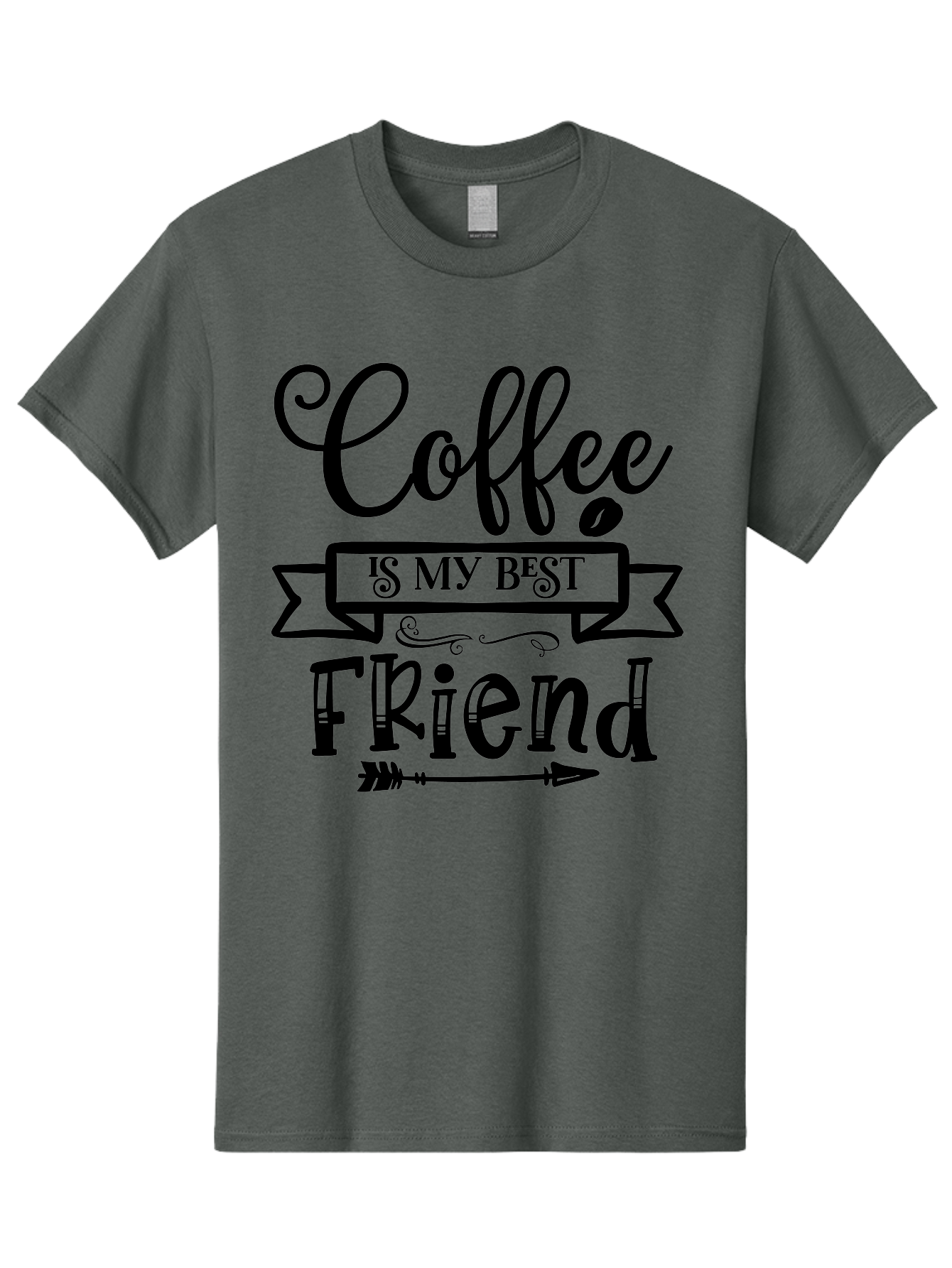 Coffee Is My Best Friend Men'S Graphic Tee, 100% Cotton, Comfortable Casual Summer Wear, Machine Washable, Coffee Lover, Coffee Obsession, Best Friend Coffee, Coffee Quote, Coffee Love, Coffee Addiction, Coffee Humor Aae200