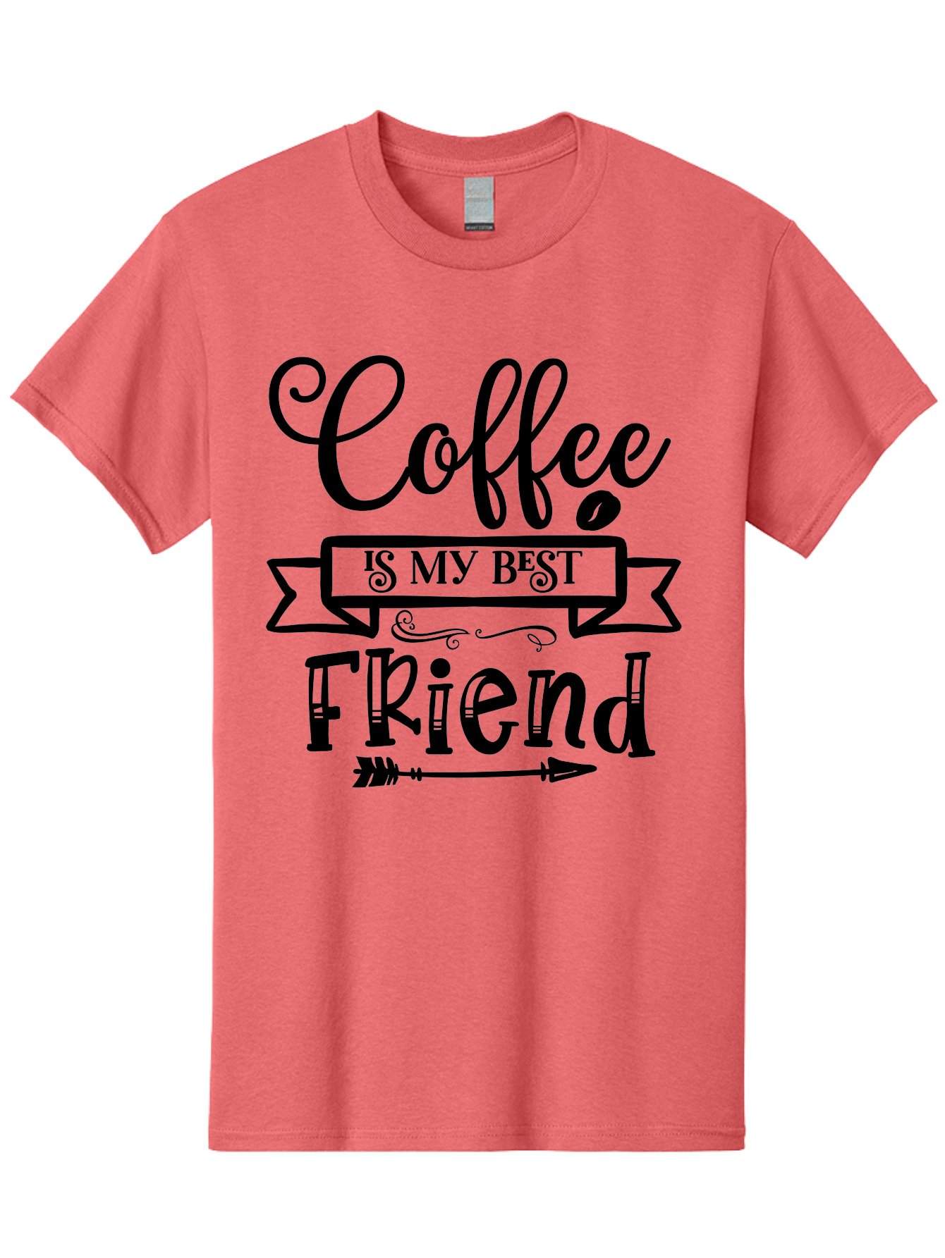 Coffee Is My Best Friend Men'S Graphic Tee, 100% Cotton, Comfortable Casual Summer Wear, Machine Washable, Coffee Lover, Coffee Obsession, Best Friend Coffee, Coffee Quote, Coffee Love, Coffee Addiction, Coffee Humor Aae200