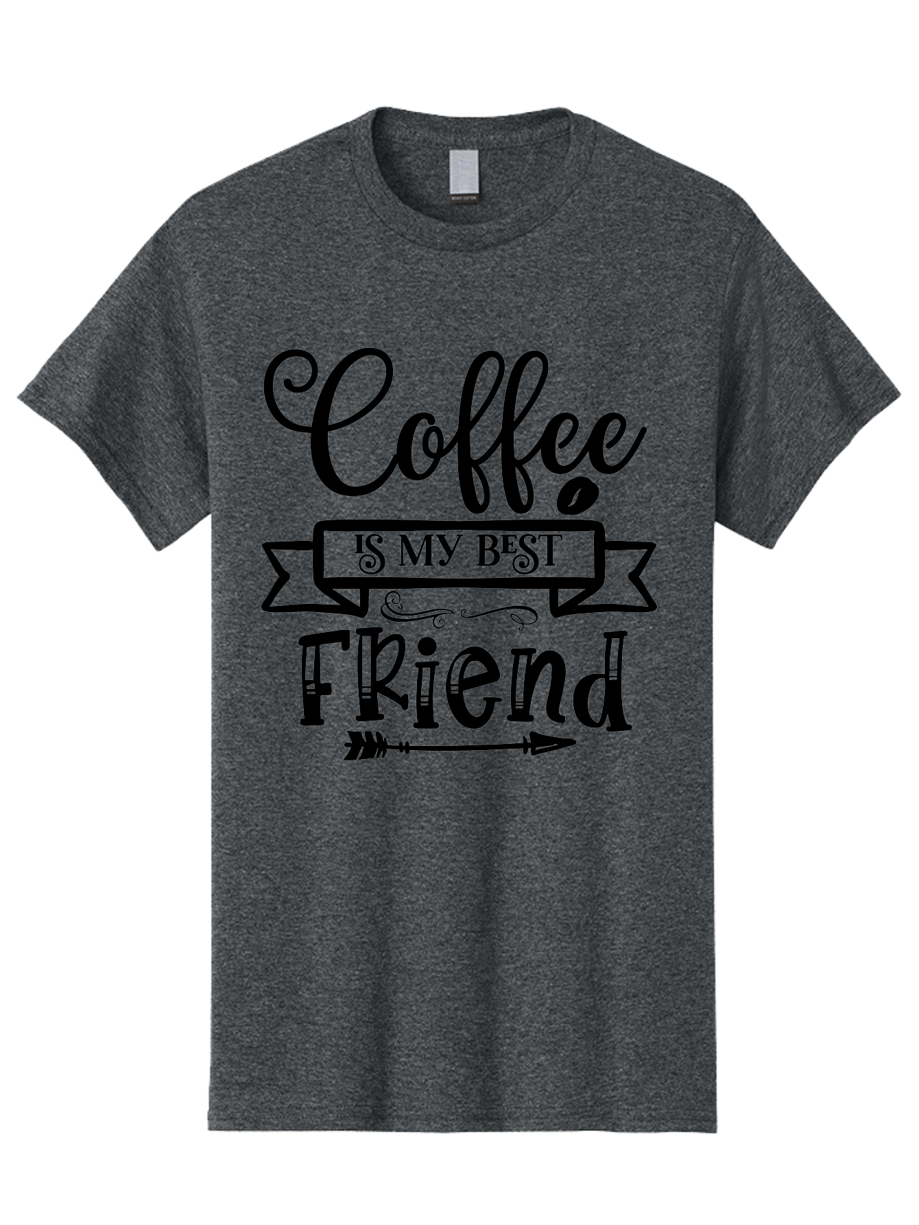 Coffee Is My Best Friend Men'S Graphic Tee, 100% Cotton, Comfortable Casual Summer Wear, Machine Washable, Coffee Lover, Coffee Obsession, Best Friend Coffee, Coffee Quote, Coffee Love, Coffee Addiction, Coffee Humor Aae200