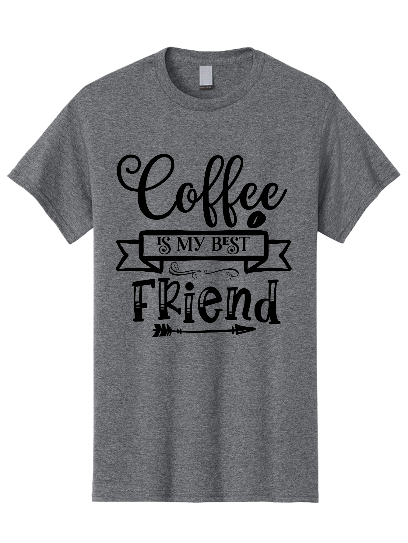 Coffee Is My Best Friend Men'S Graphic Tee, 100% Cotton, Comfortable Casual Summer Wear, Machine Washable, Coffee Lover, Coffee Obsession, Best Friend Coffee, Coffee Quote, Coffee Love, Coffee Addiction, Coffee Humor Aae200