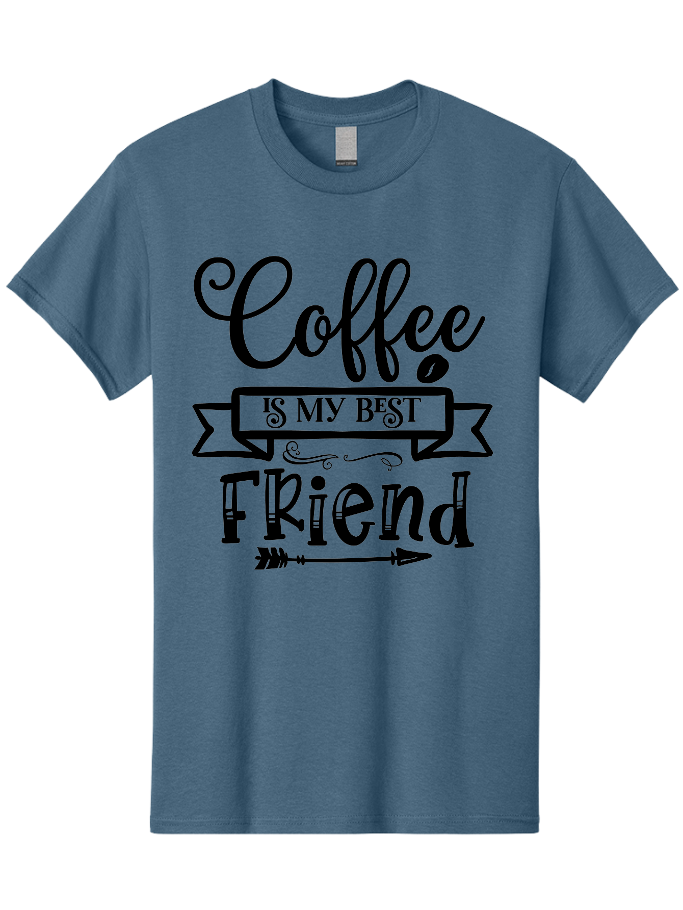 Coffee Is My Best Friend Men'S Graphic Tee, 100% Cotton, Comfortable Casual Summer Wear, Machine Washable, Coffee Lover, Coffee Obsession, Best Friend Coffee, Coffee Quote, Coffee Love, Coffee Addiction, Coffee Humor Aae200