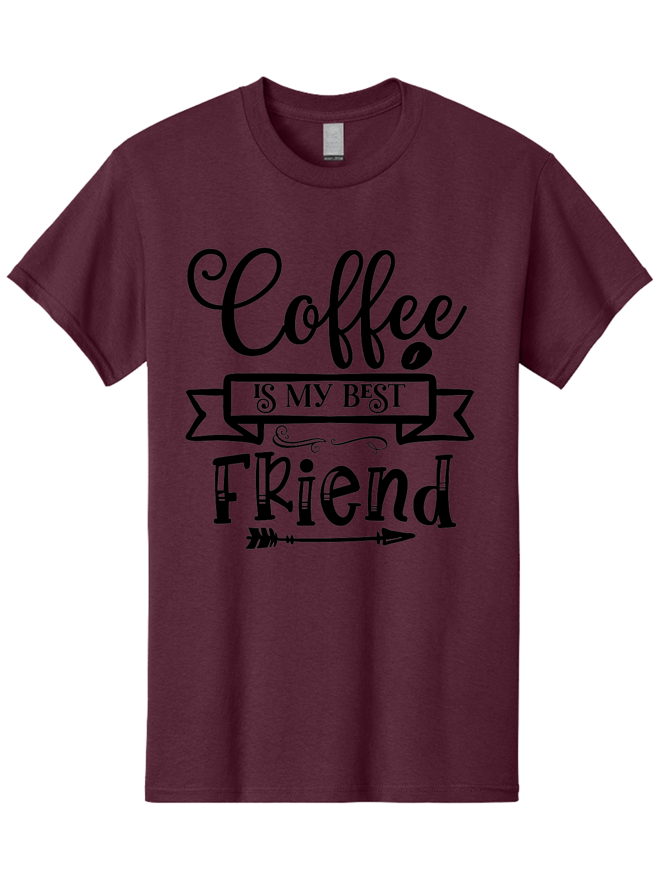 Coffee Is My Best Friend Men'S Graphic Tee, 100% Cotton, Comfortable Casual Summer Wear, Machine Washable, Coffee Lover, Coffee Obsession, Best Friend Coffee, Coffee Quote, Coffee Love, Coffee Addiction, Coffee Humor Aae200