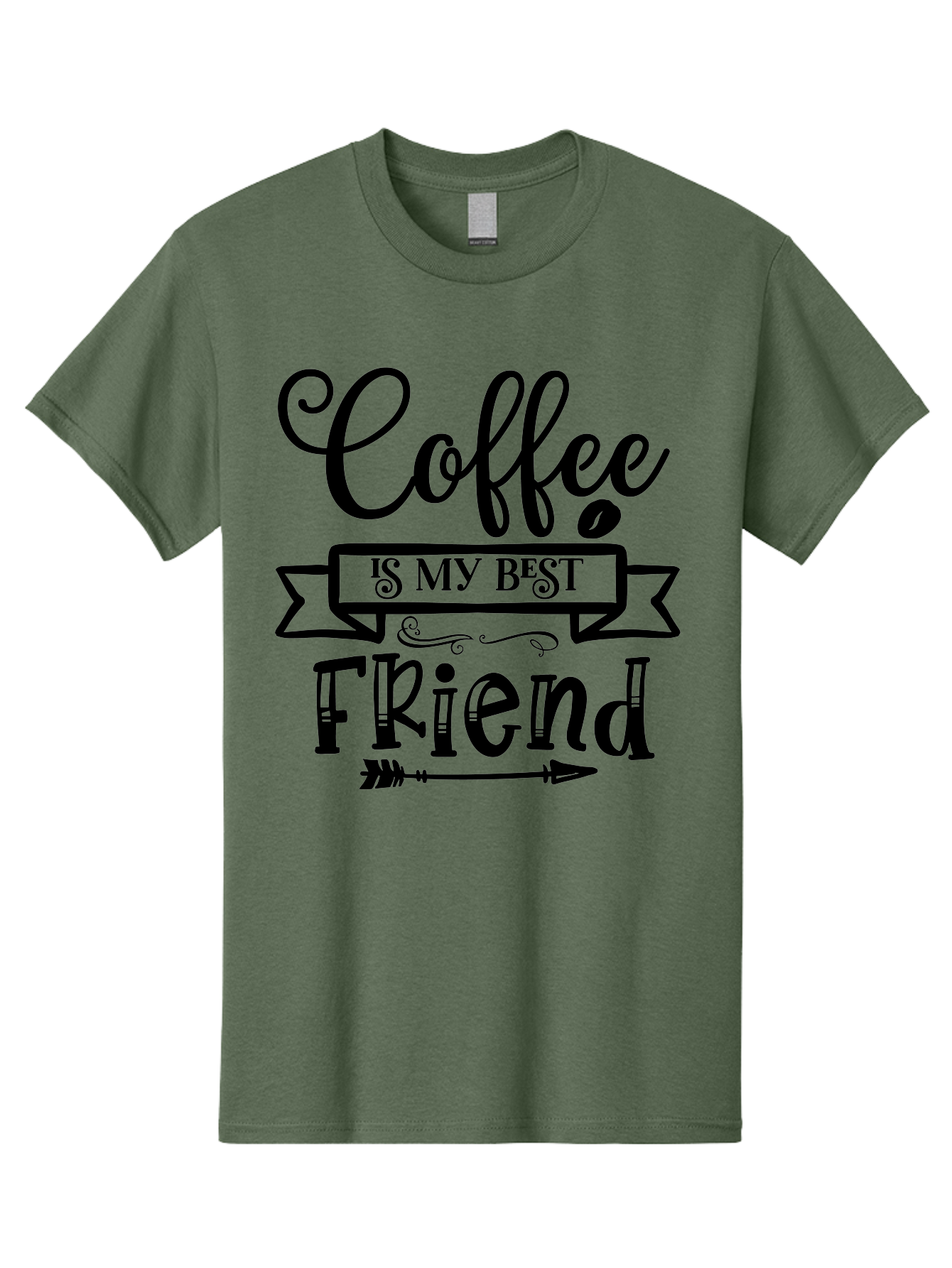 Coffee Is My Best Friend Men'S Graphic Tee, 100% Cotton, Comfortable Casual Summer Wear, Machine Washable, Coffee Lover, Coffee Obsession, Best Friend Coffee, Coffee Quote, Coffee Love, Coffee Addiction, Coffee Humor Aae200