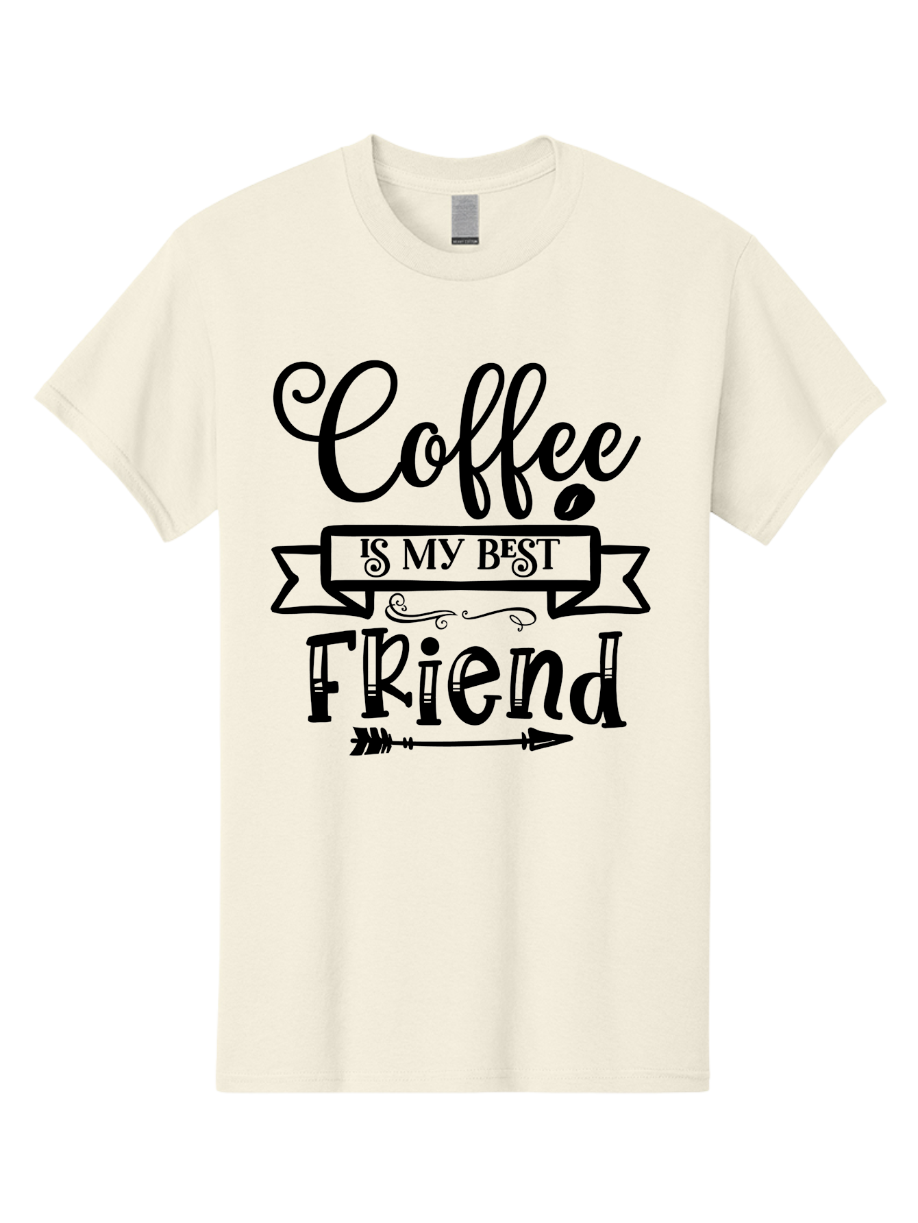 Coffee Is My Best Friend Men'S Graphic Tee, 100% Cotton, Comfortable Casual Summer Wear, Machine Washable, Coffee Lover, Coffee Obsession, Best Friend Coffee, Coffee Quote, Coffee Love, Coffee Addiction, Coffee Humor Aae200