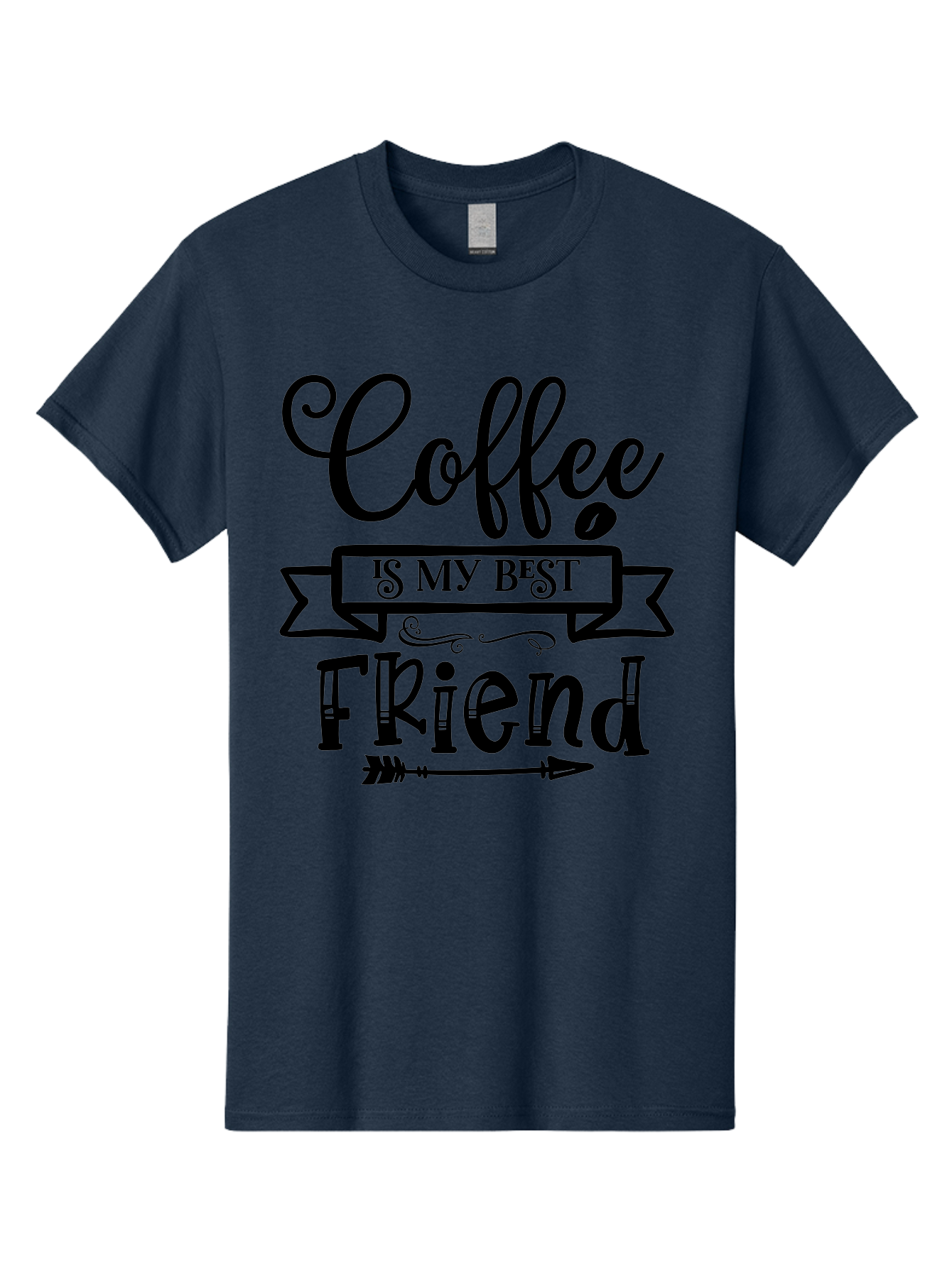 Coffee Is My Best Friend Men'S Graphic Tee, 100% Cotton, Comfortable Casual Summer Wear, Machine Washable, Coffee Lover, Coffee Obsession, Best Friend Coffee, Coffee Quote, Coffee Love, Coffee Addiction, Coffee Humor Aae200