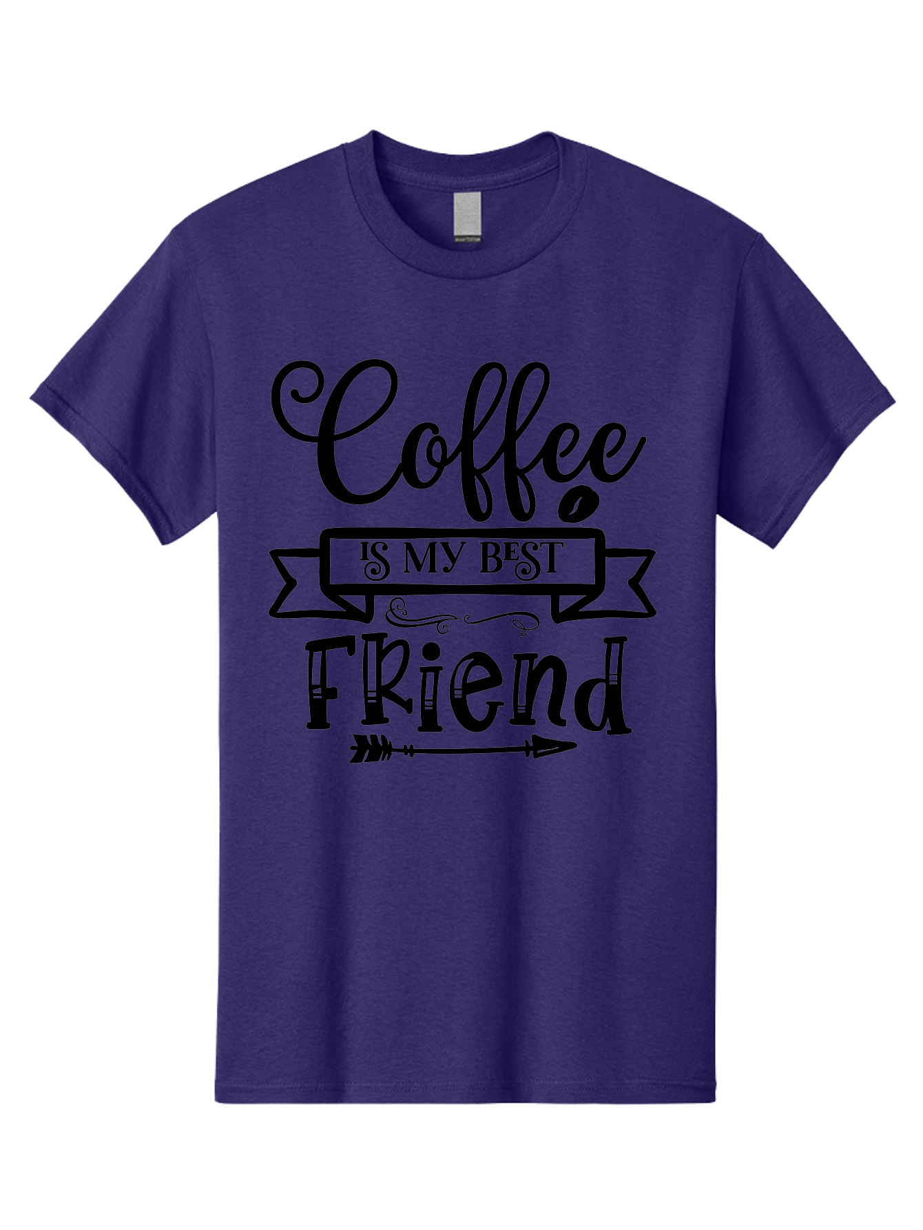Coffee Is My Best Friend Men'S Graphic Tee, 100% Cotton, Comfortable Casual Summer Wear, Machine Washable, Coffee Lover, Coffee Obsession, Best Friend Coffee, Coffee Quote, Coffee Love, Coffee Addiction, Coffee Humor Aae200