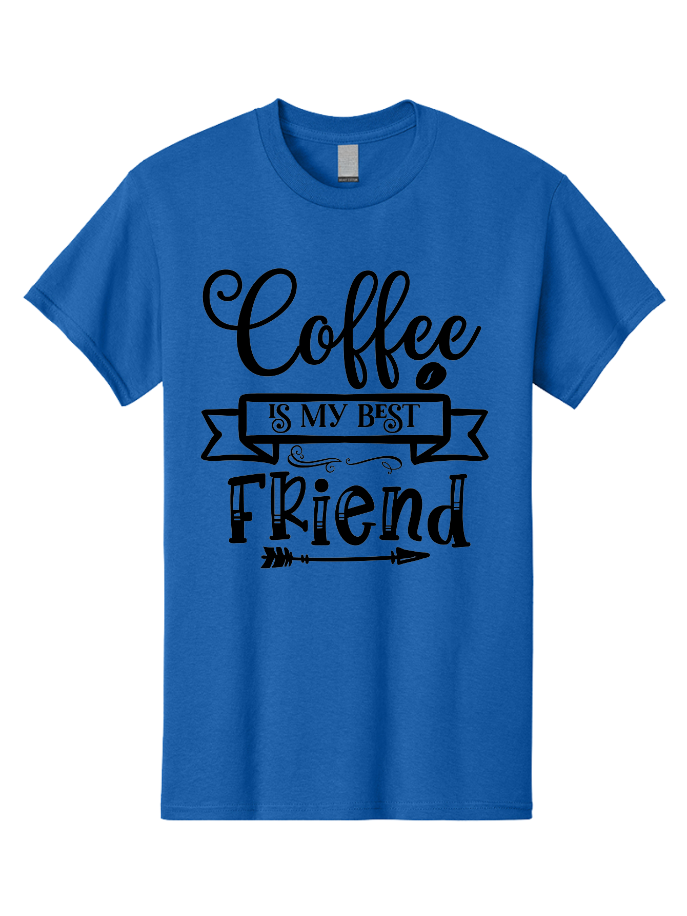 Coffee Is My Best Friend Men'S Graphic Tee, 100% Cotton, Comfortable Casual Summer Wear, Machine Washable, Coffee Lover, Coffee Obsession, Best Friend Coffee, Coffee Quote, Coffee Love, Coffee Addiction, Coffee Humor Aae200