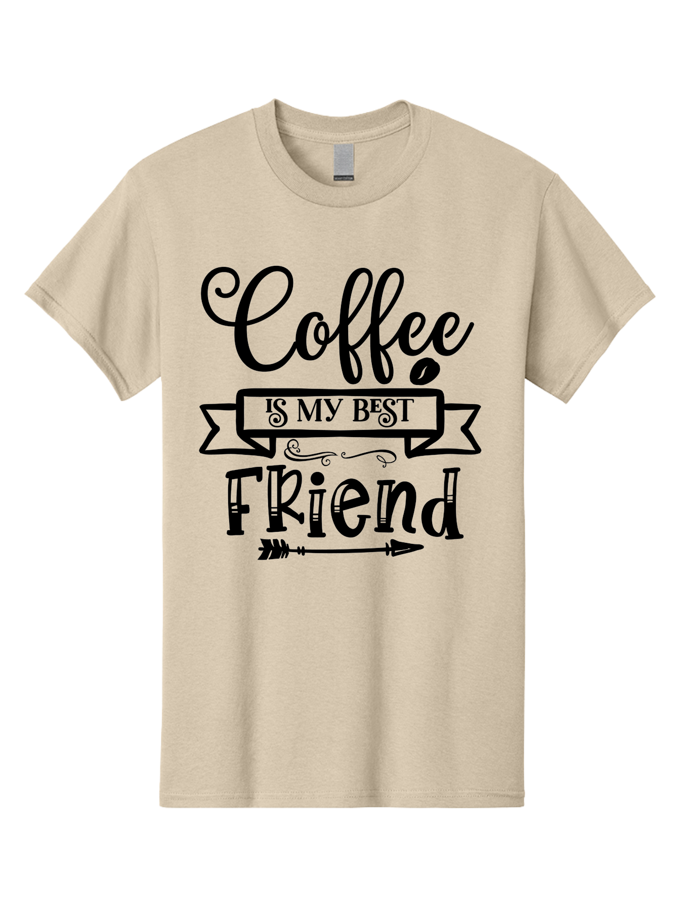 Coffee Is My Best Friend Men'S Graphic Tee, 100% Cotton, Comfortable Casual Summer Wear, Machine Washable, Coffee Lover, Coffee Obsession, Best Friend Coffee, Coffee Quote, Coffee Love, Coffee Addiction, Coffee Humor Aae200