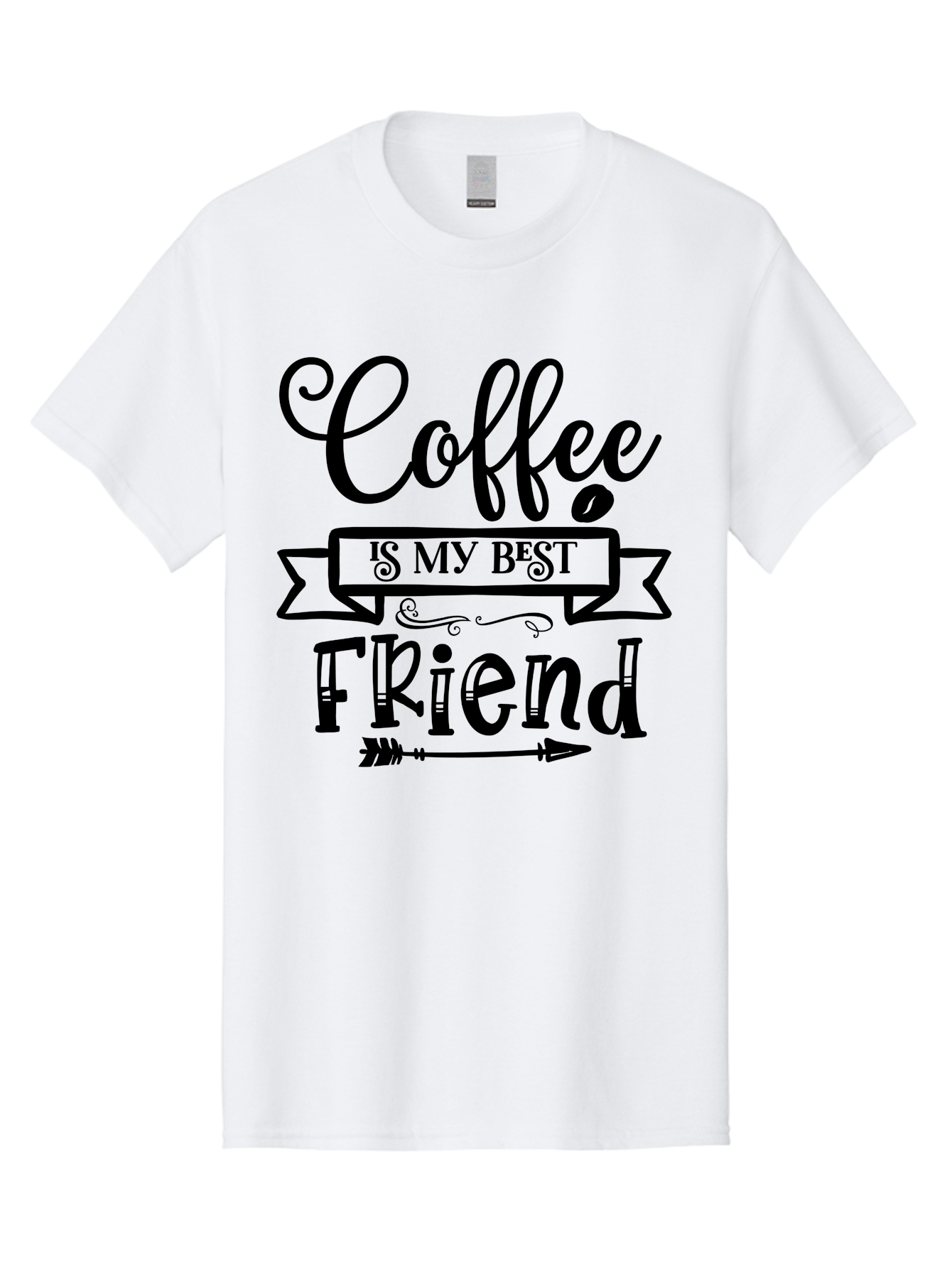 Coffee Is My Best Friend Men'S Graphic Tee, 100% Cotton, Comfortable Casual Summer Wear, Machine Washable, Coffee Lover, Coffee Obsession, Best Friend Coffee, Coffee Quote, Coffee Love, Coffee Addiction, Coffee Humor Aae200