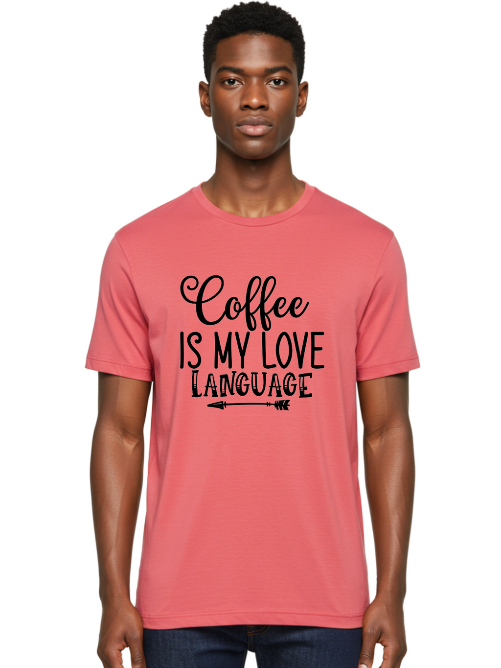 Coffee Is My Love Language Men'S Graphic Tee, 100% Cotton, Comfortable Casual Summer Wear, Machine Washable, Coffee Lover, Love Language, Coffee Quote, Coffee Humor, Coffee Obsession, Coffee Culture, Caffeine Addict, Coffee Passion Aae202