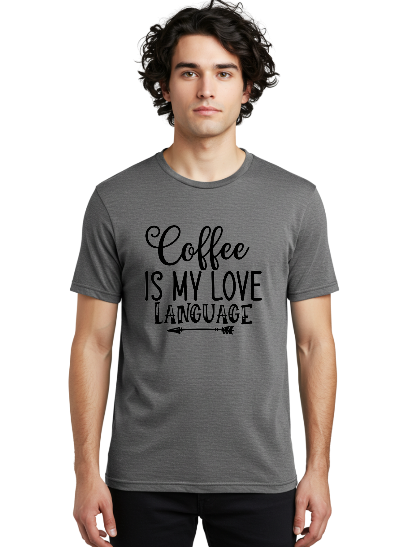 Coffee Is My Love Language Men'S Graphic Tee, 100% Cotton, Comfortable Casual Summer Wear, Machine Washable, Coffee Lover, Love Language, Coffee Quote, Coffee Humor, Coffee Obsession, Coffee Culture, Caffeine Addict, Coffee Passion Aae202