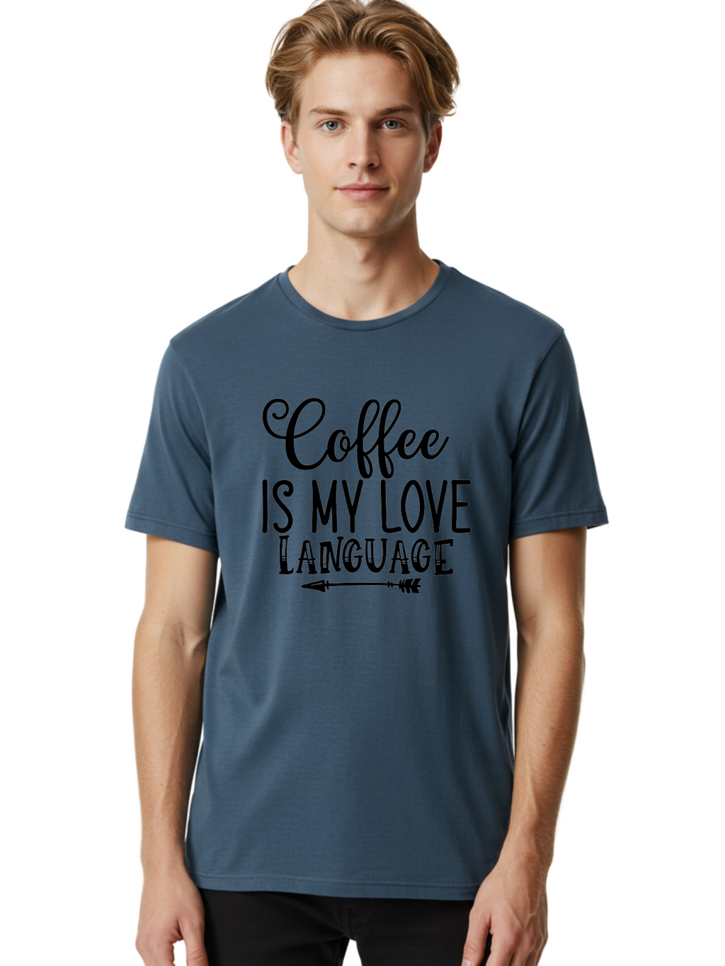 Coffee Is My Love Language Men'S Graphic Tee, 100% Cotton, Comfortable Casual Summer Wear, Machine Washable, Coffee Lover, Love Language, Coffee Quote, Coffee Humor, Coffee Obsession, Coffee Culture, Caffeine Addict, Coffee Passion Aae202