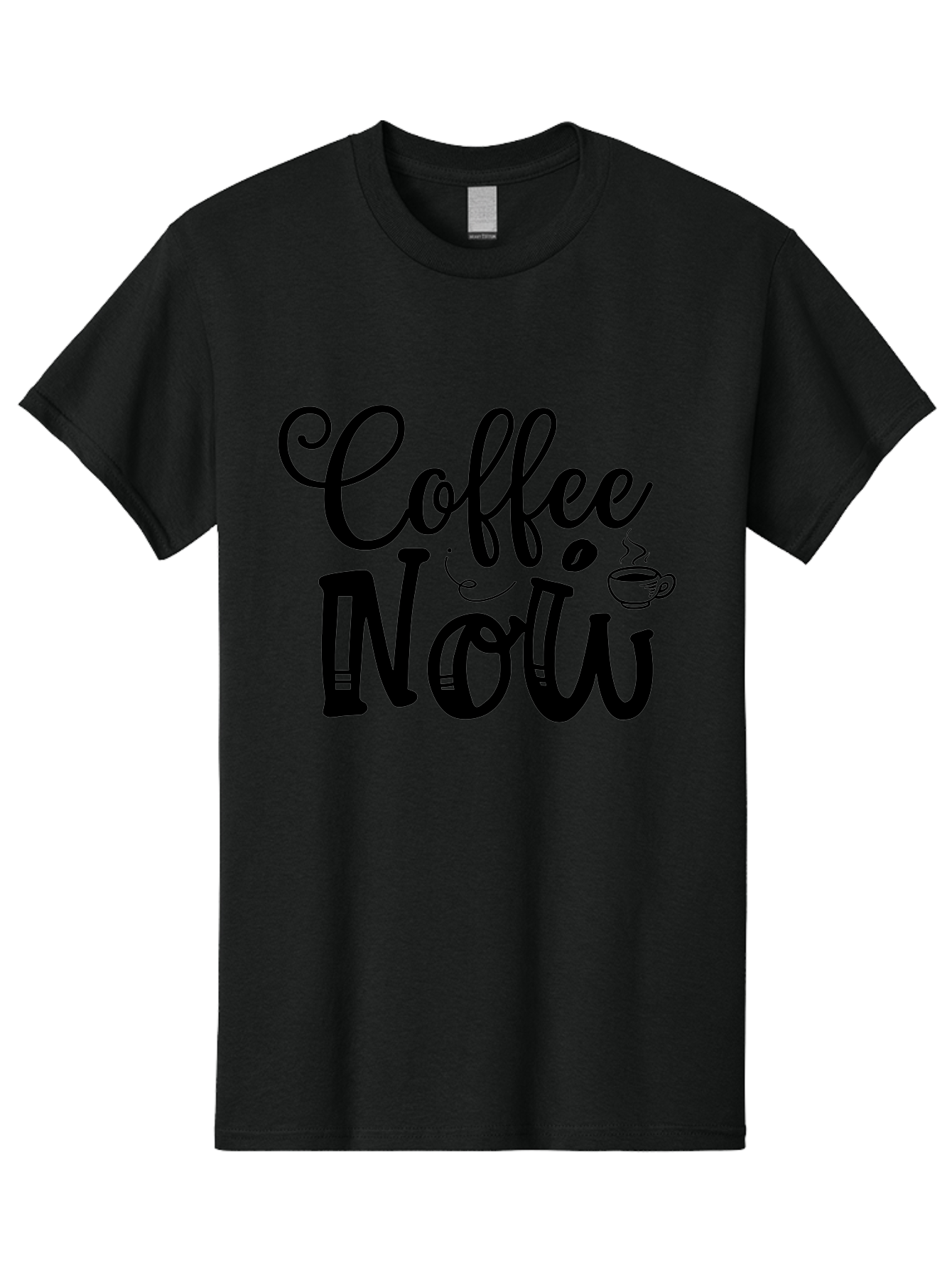 Coffee Now Men'S Graphic Tee, 100% Cotton, Comfortable Casual Summer Wear, Machine Washable, Coffee Shop Sign, Coffee Lover, Morning Pick-Me-Up, Caffeinated, Coffee Break, Coffee Culture Aae203