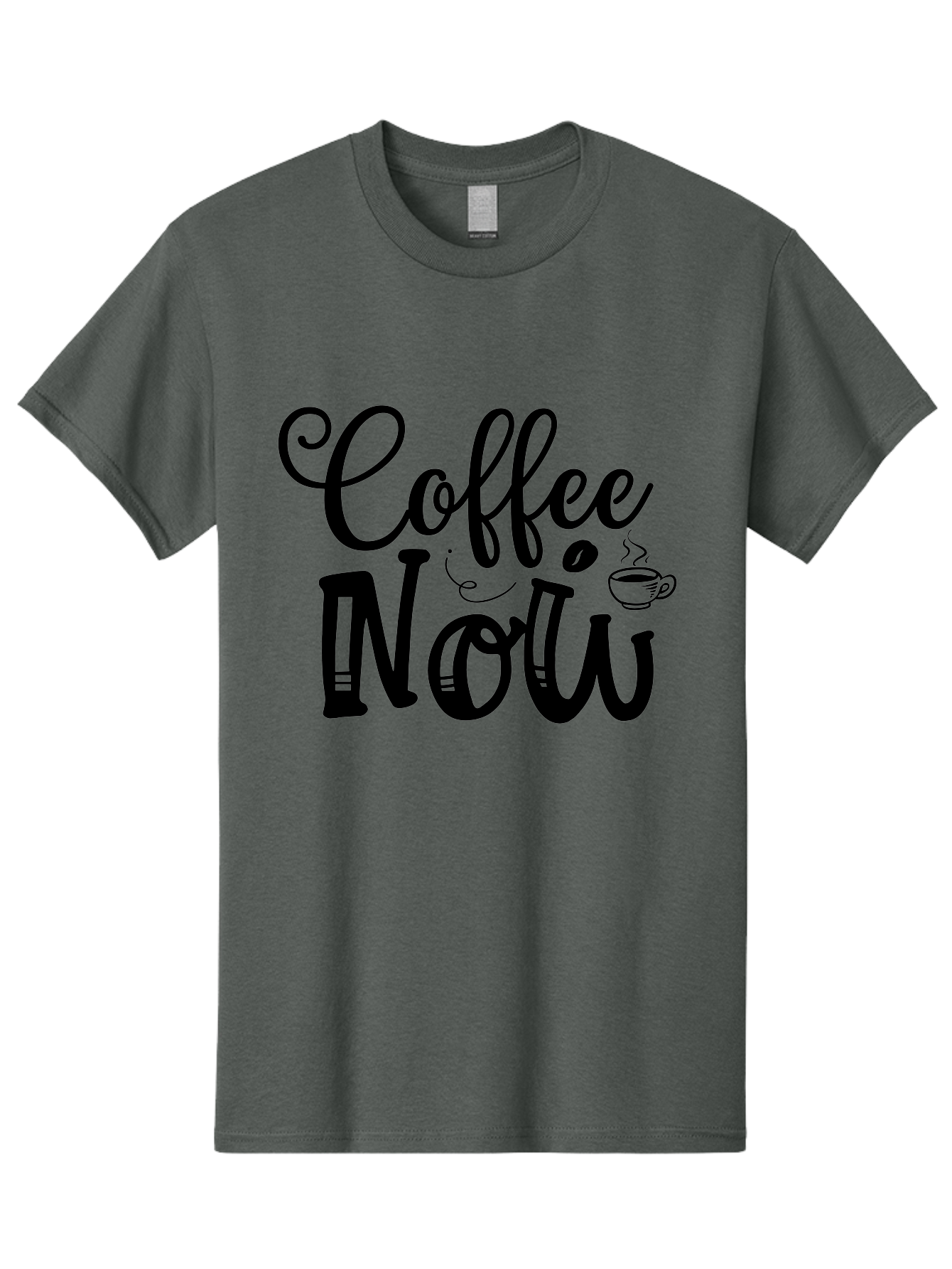 Coffee Now Men'S Graphic Tee, 100% Cotton, Comfortable Casual Summer Wear, Machine Washable, Coffee Shop Sign, Coffee Lover, Morning Pick-Me-Up, Caffeinated, Coffee Break, Coffee Culture Aae203