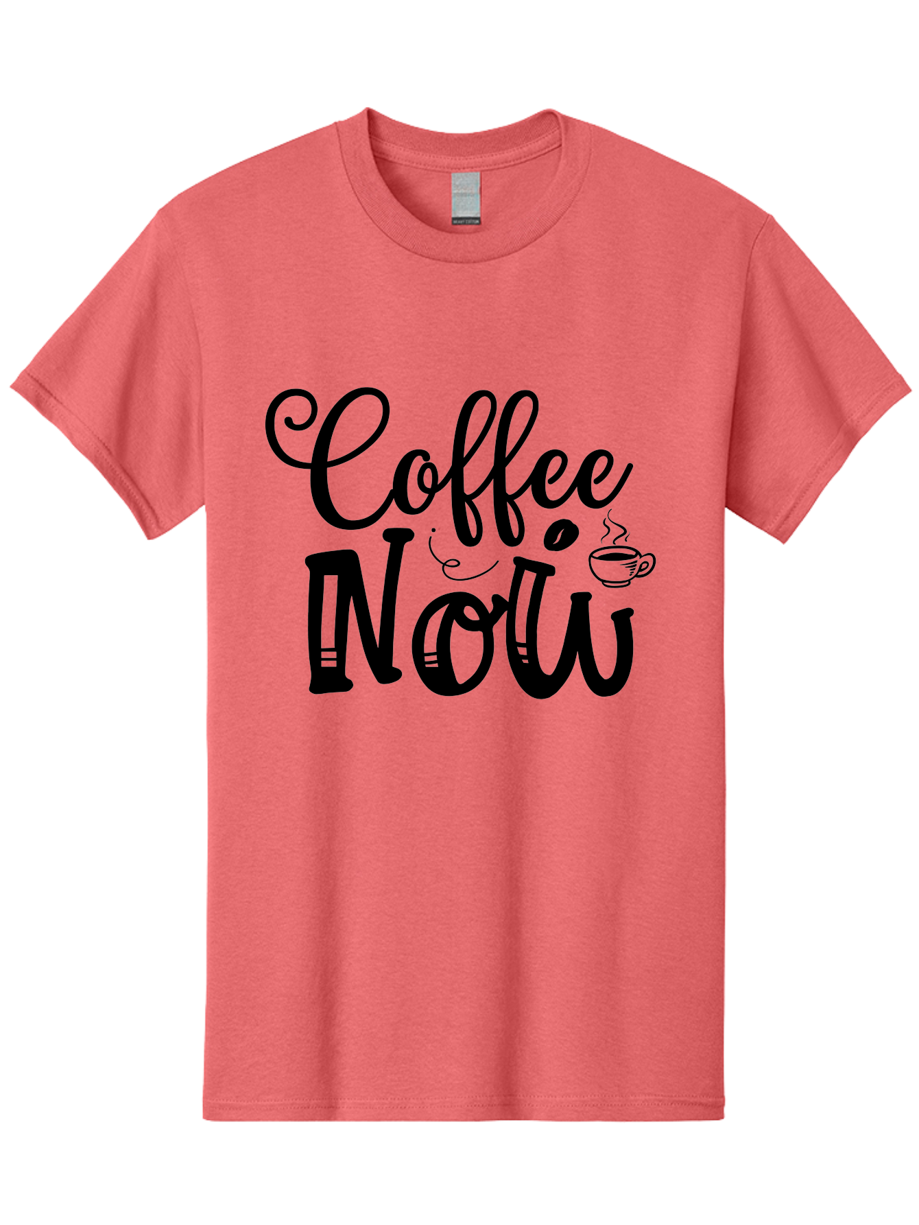 Coffee Now Men'S Graphic Tee, 100% Cotton, Comfortable Casual Summer Wear, Machine Washable, Coffee Shop Sign, Coffee Lover, Morning Pick-Me-Up, Caffeinated, Coffee Break, Coffee Culture Aae203