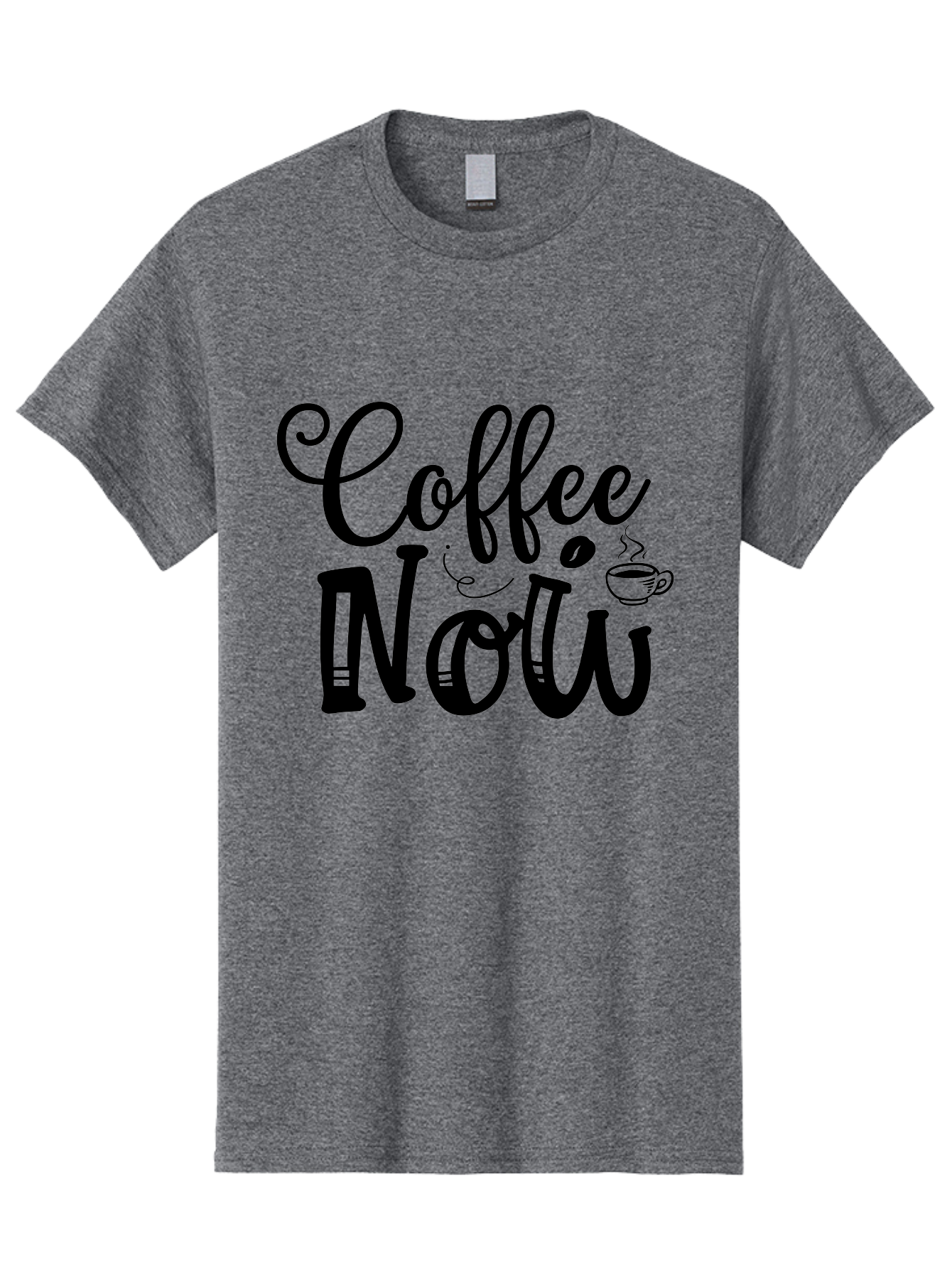 Coffee Now Men'S Graphic Tee, 100% Cotton, Comfortable Casual Summer Wear, Machine Washable, Coffee Shop Sign, Coffee Lover, Morning Pick-Me-Up, Caffeinated, Coffee Break, Coffee Culture Aae203