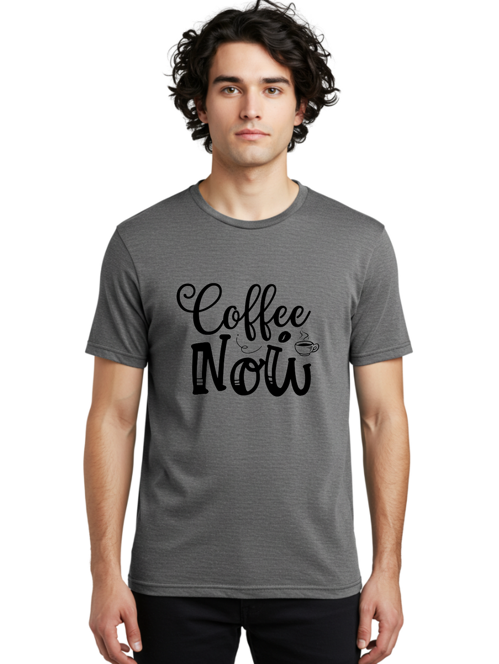 Coffee Now Men'S Graphic Tee, 100% Cotton, Comfortable Casual Summer Wear, Machine Washable, Coffee Shop Sign, Coffee Lover, Morning Pick-Me-Up, Caffeinated, Coffee Break, Coffee Culture Aae203