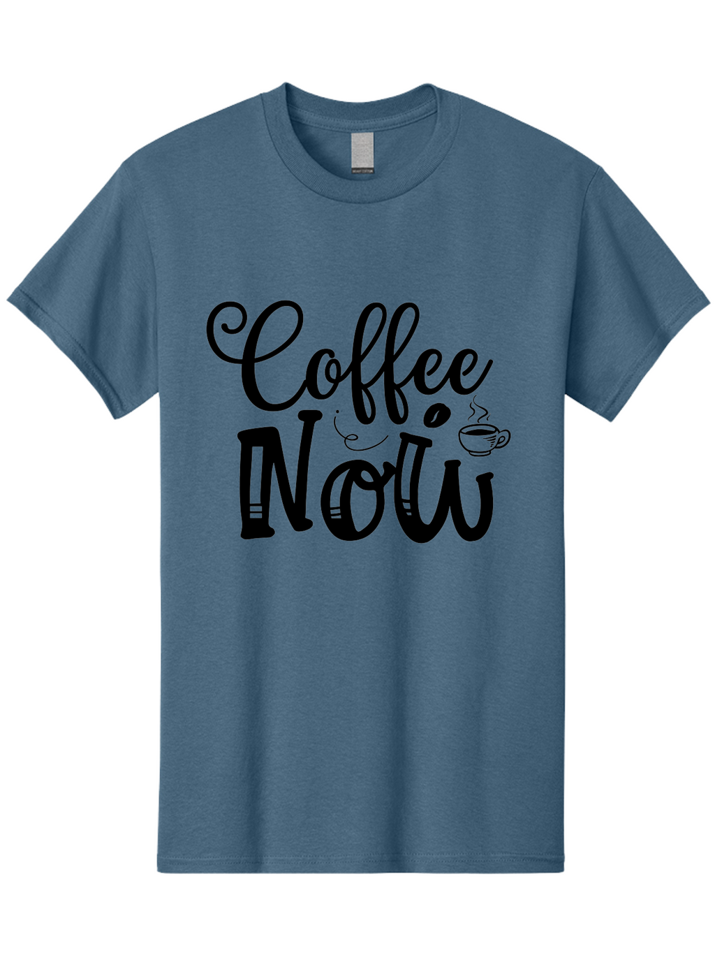 Coffee Now Men'S Graphic Tee, 100% Cotton, Comfortable Casual Summer Wear, Machine Washable, Coffee Shop Sign, Coffee Lover, Morning Pick-Me-Up, Caffeinated, Coffee Break, Coffee Culture Aae203