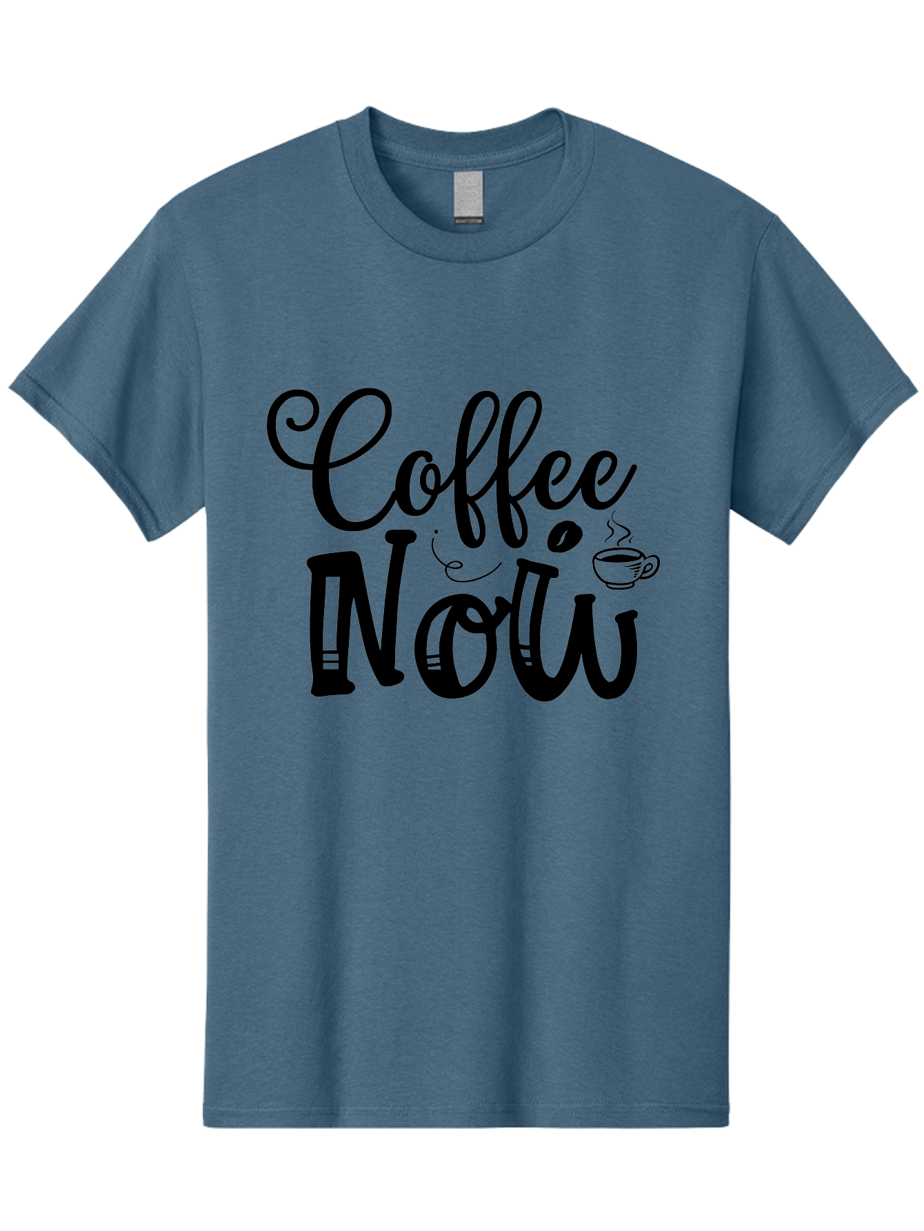 Coffee Now Men'S Graphic Tee, 100% Cotton, Comfortable Casual Summer Wear, Machine Washable, Coffee Shop Sign, Coffee Lover, Morning Pick-Me-Up, Caffeinated, Coffee Break, Coffee Culture Aae203