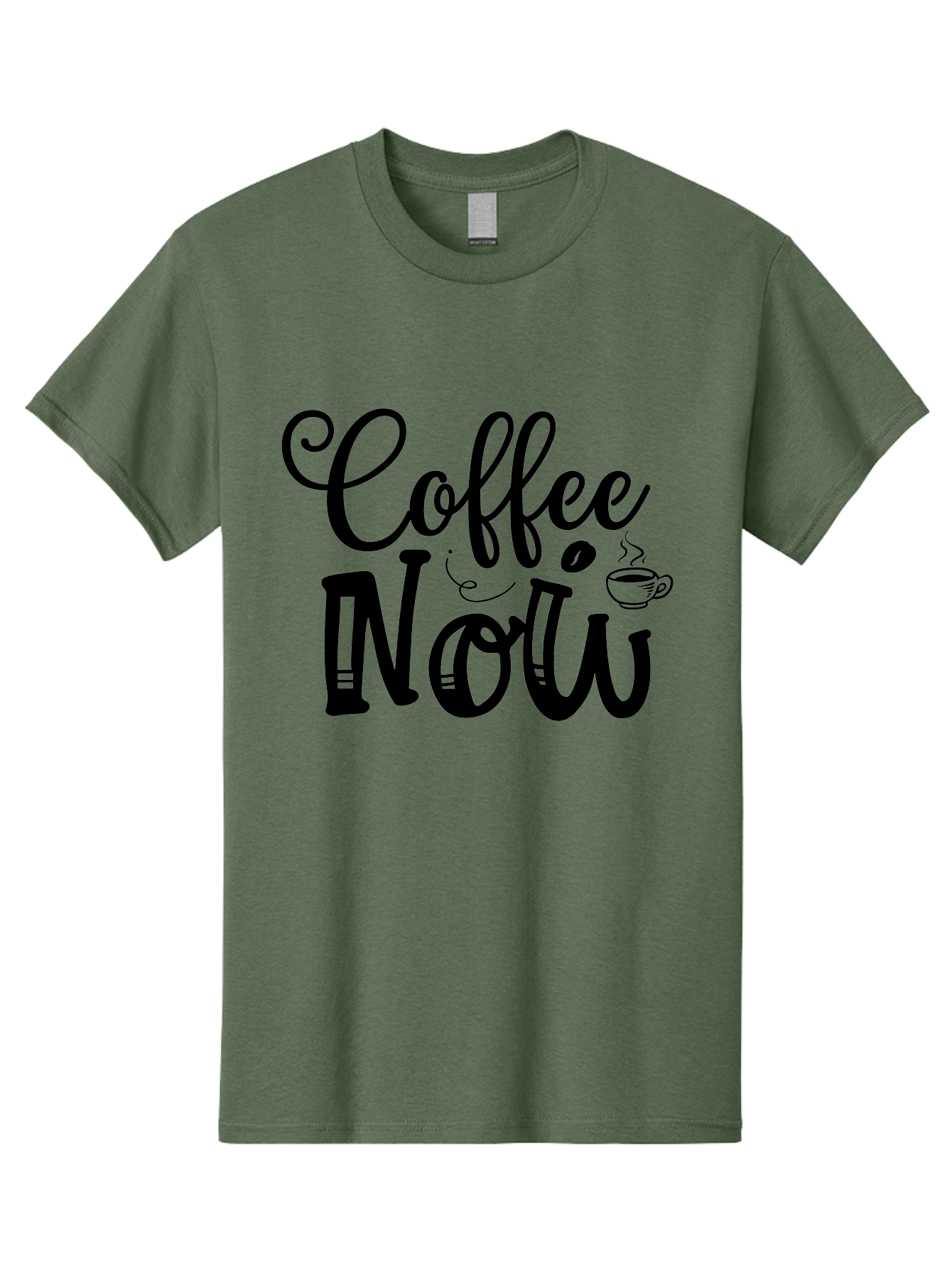 Coffee Now Men'S Graphic Tee, 100% Cotton, Comfortable Casual Summer Wear, Machine Washable, Coffee Shop Sign, Coffee Lover, Morning Pick-Me-Up, Caffeinated, Coffee Break, Coffee Culture Aae203