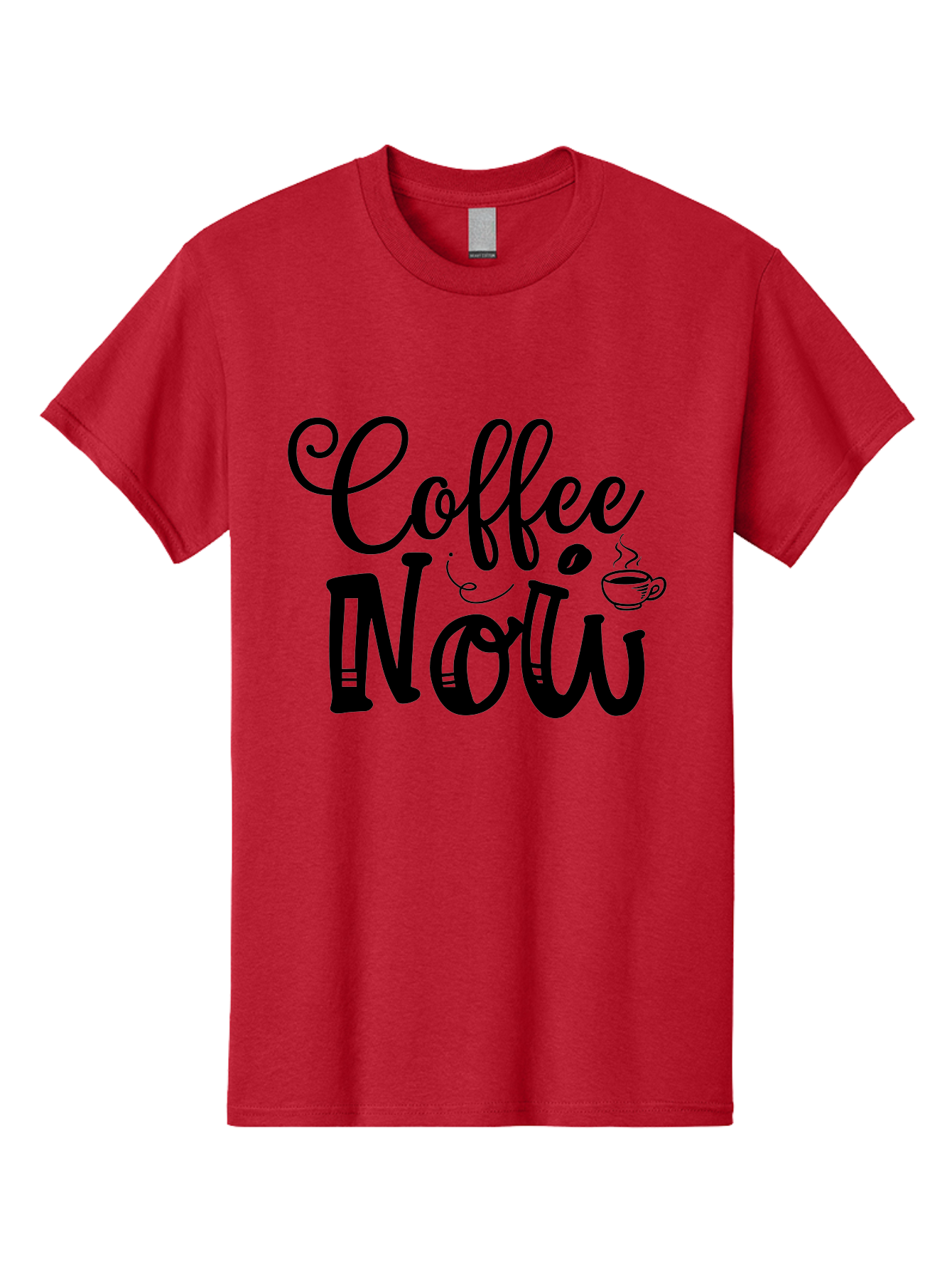 Coffee Now Men'S Graphic Tee, 100% Cotton, Comfortable Casual Summer Wear, Machine Washable, Coffee Shop Sign, Coffee Lover, Morning Pick-Me-Up, Caffeinated, Coffee Break, Coffee Culture Aae203