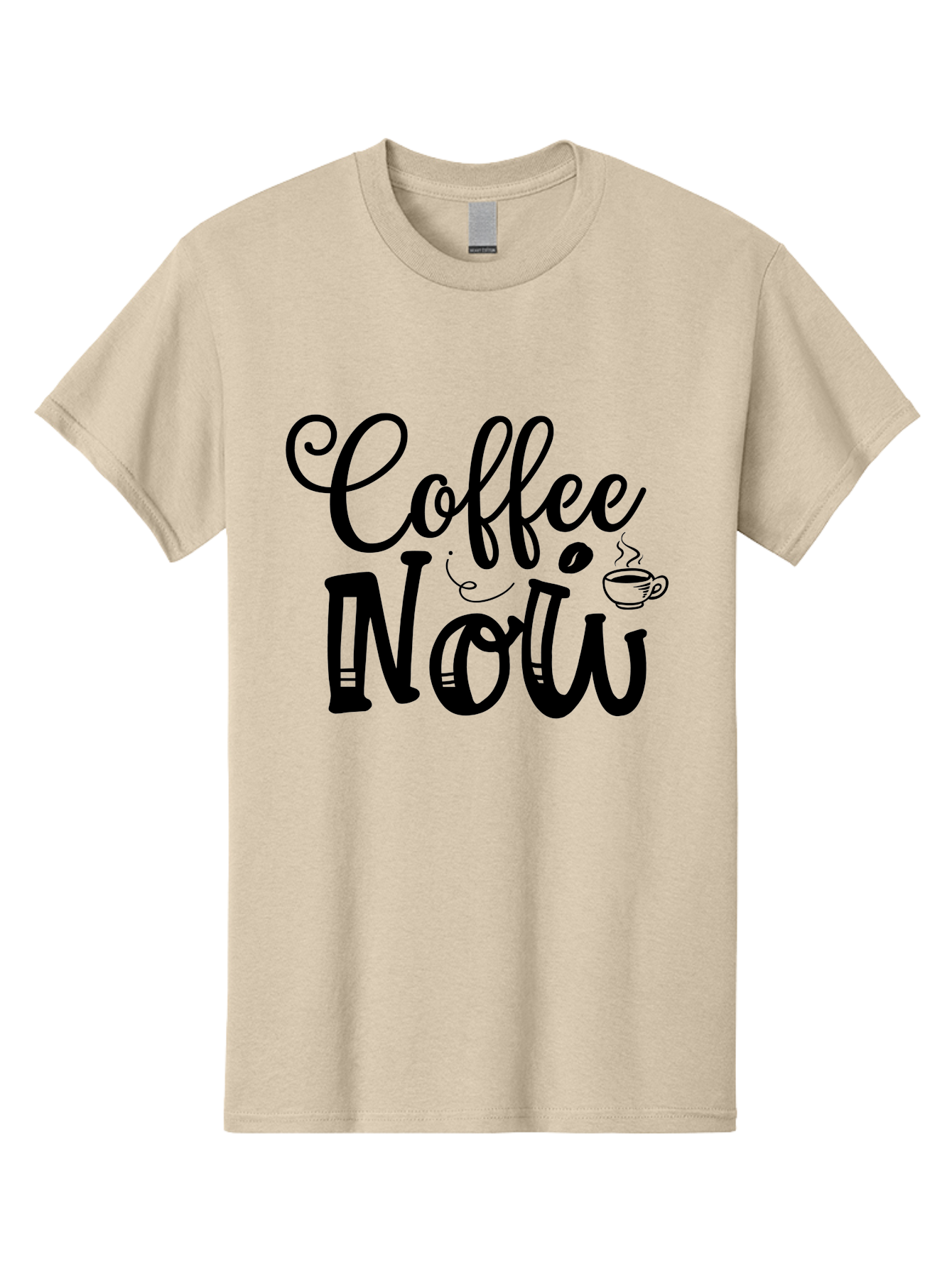 Coffee Now Men'S Graphic Tee, 100% Cotton, Comfortable Casual Summer Wear, Machine Washable, Coffee Shop Sign, Coffee Lover, Morning Pick-Me-Up, Caffeinated, Coffee Break, Coffee Culture Aae203