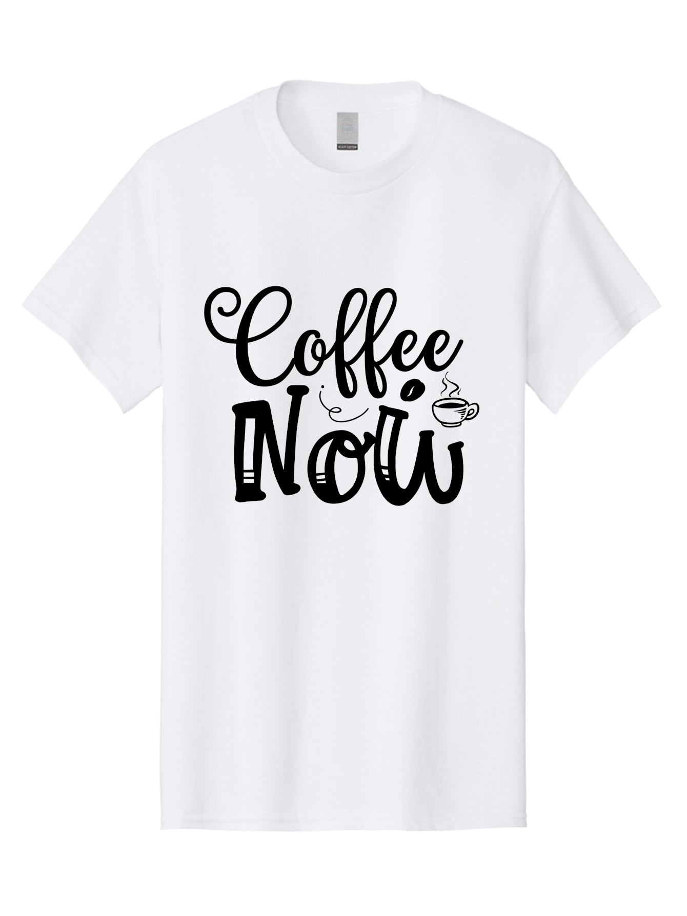 Coffee Now Men'S Graphic Tee, 100% Cotton, Comfortable Casual Summer Wear, Machine Washable, Coffee Shop Sign, Coffee Lover, Morning Pick-Me-Up, Caffeinated, Coffee Break, Coffee Culture Aae203