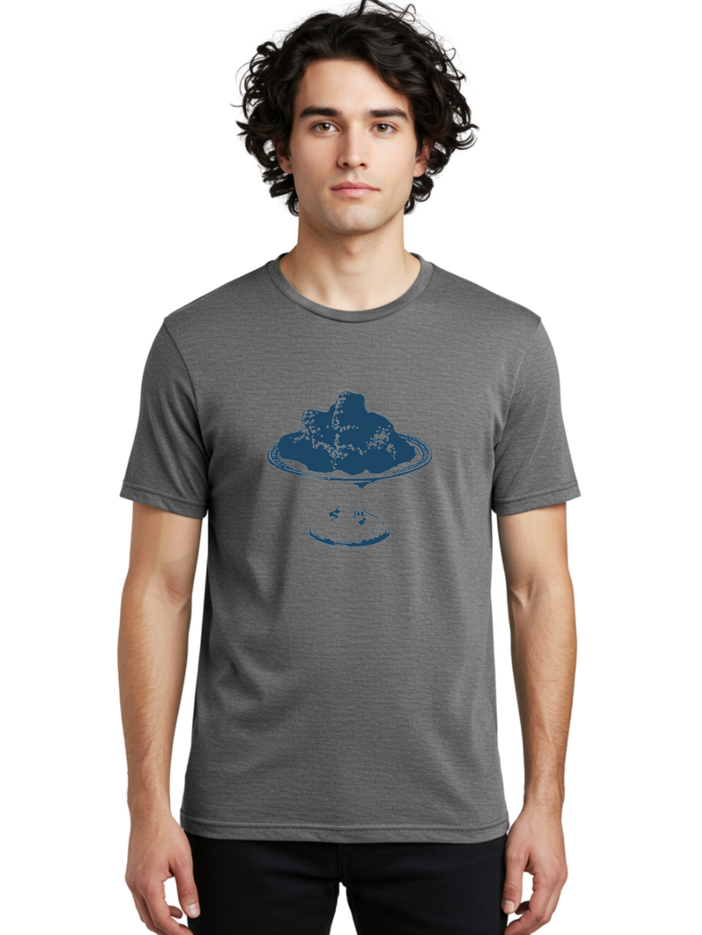 Crowned Cake Men'S Graphic Tee, 100% Cotton, Comfortable Casual Summer Wear, Machine Washable, Decadent Chocolate Cake, Dessert, Sweet Treat, Rich Flavor, Indulgent Pleasure, Chocolate Lover, Cake On Pedestal Aae217