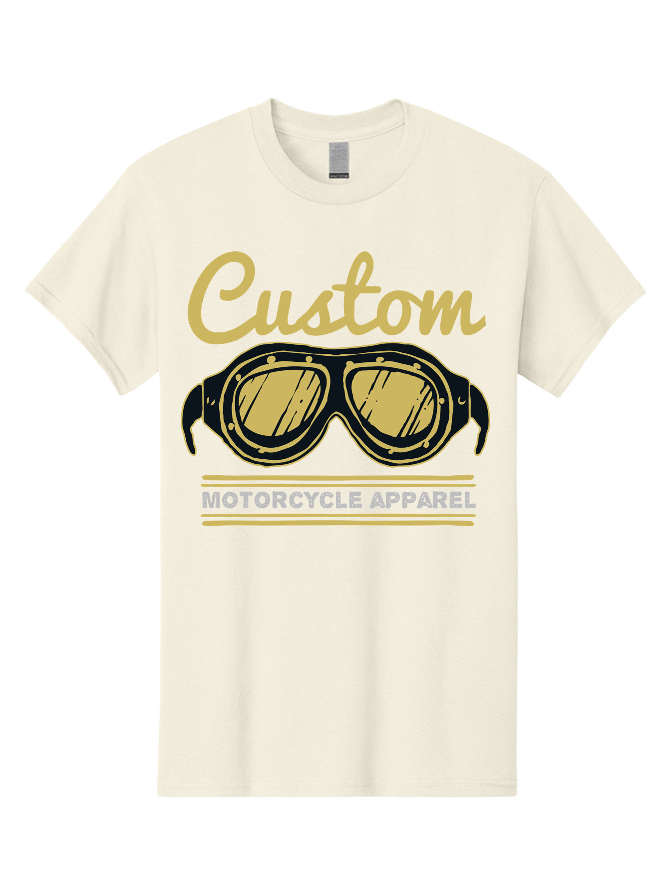 Custom Apparel Men'S Graphic Tee, 100% Cotton, Comfortable Casual Summer Wear, Machine Washable, Vintage Motorcycle Goggles, Custom Apparel, Biker Accessories, Retro Style, Motorcycle Culture, Custom Clothing Aae221
