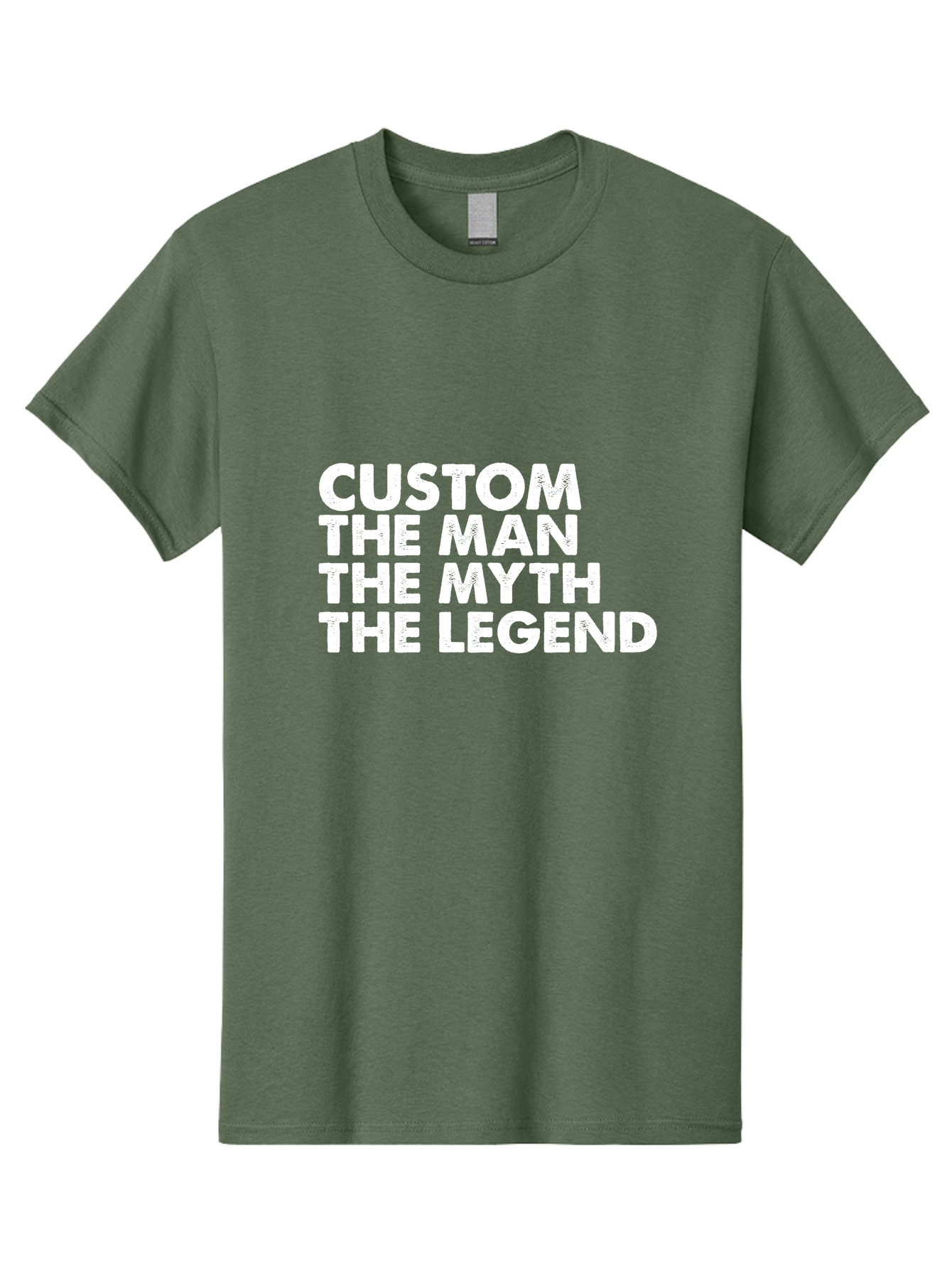Custom The Man The Myth Men'S Graphic Tee, 100% Cotton, Comfortable Casual Summer Wear, Machine Washable, Custom Man, The Man, The Myth, The Legend, Personalized, Customized, Motivational Quote, Inspiration, Legendary Status, Bold Font, Aae223