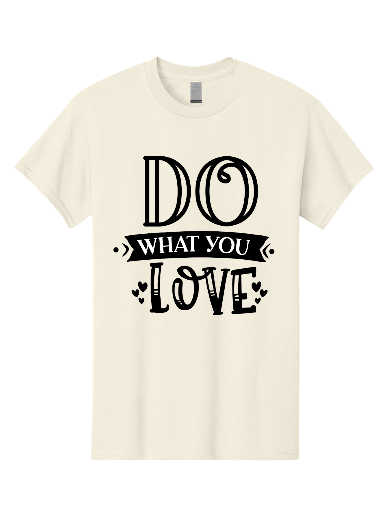 Do What You Love Men'S Graphic Tee, 100% Cotton, Comfortable Casual Summer Wear, Machine Washable, Inspirational Quote, Do What You Love, Motivational Phrase, Love Your Work, Positive Vibes, Happiness, Heartwarming Message, Encouragement Aae236