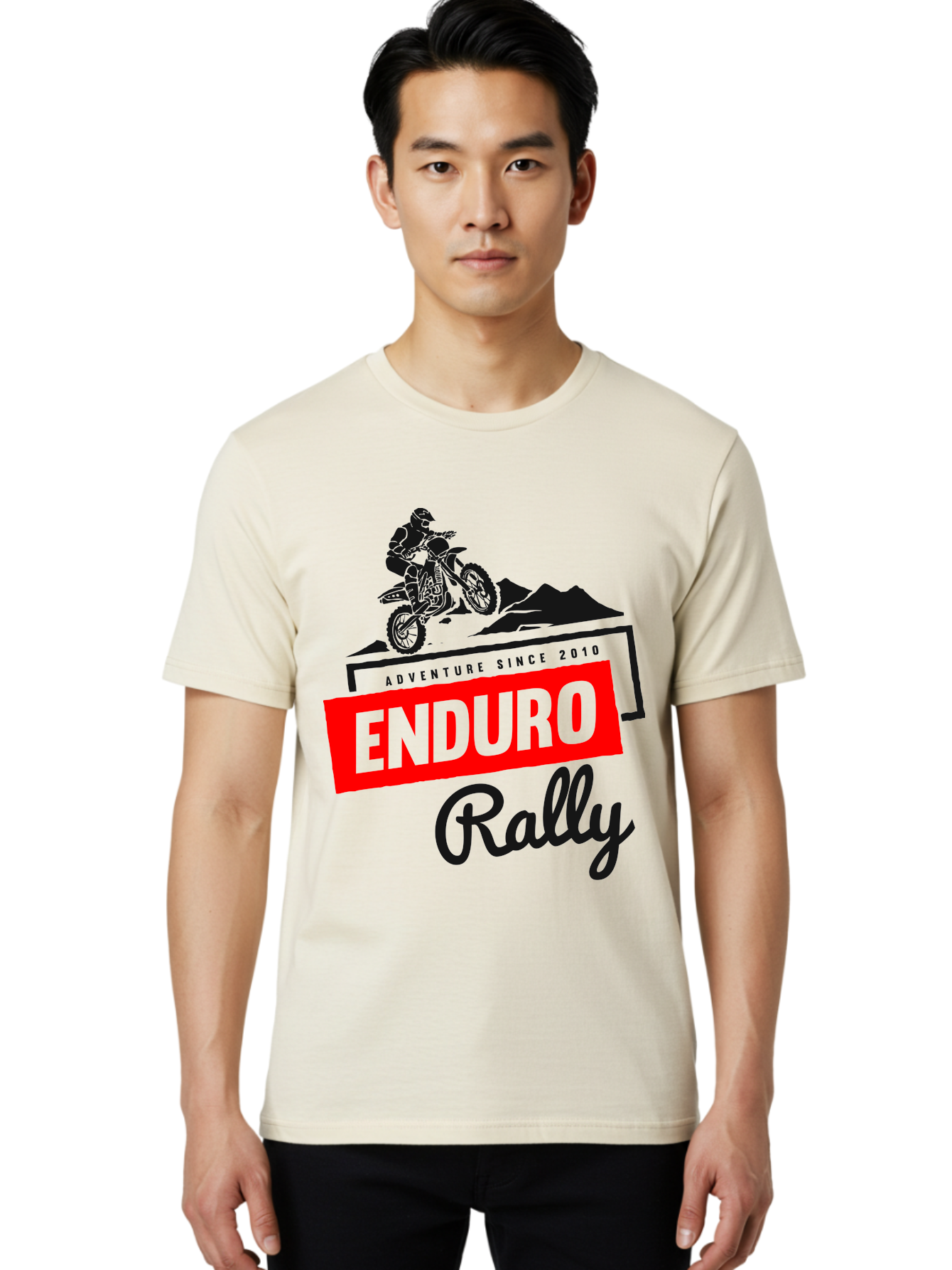 Enduro Rally Men'S Graphic Tee, 100% Cotton, Comfortable Casual Summer Wear, Machine Washable, Enduro Rally, Off-Road Adventure, Dirt Biking, Motorsports Event, Extreme Sports, Adventure Since 2010 Aae260