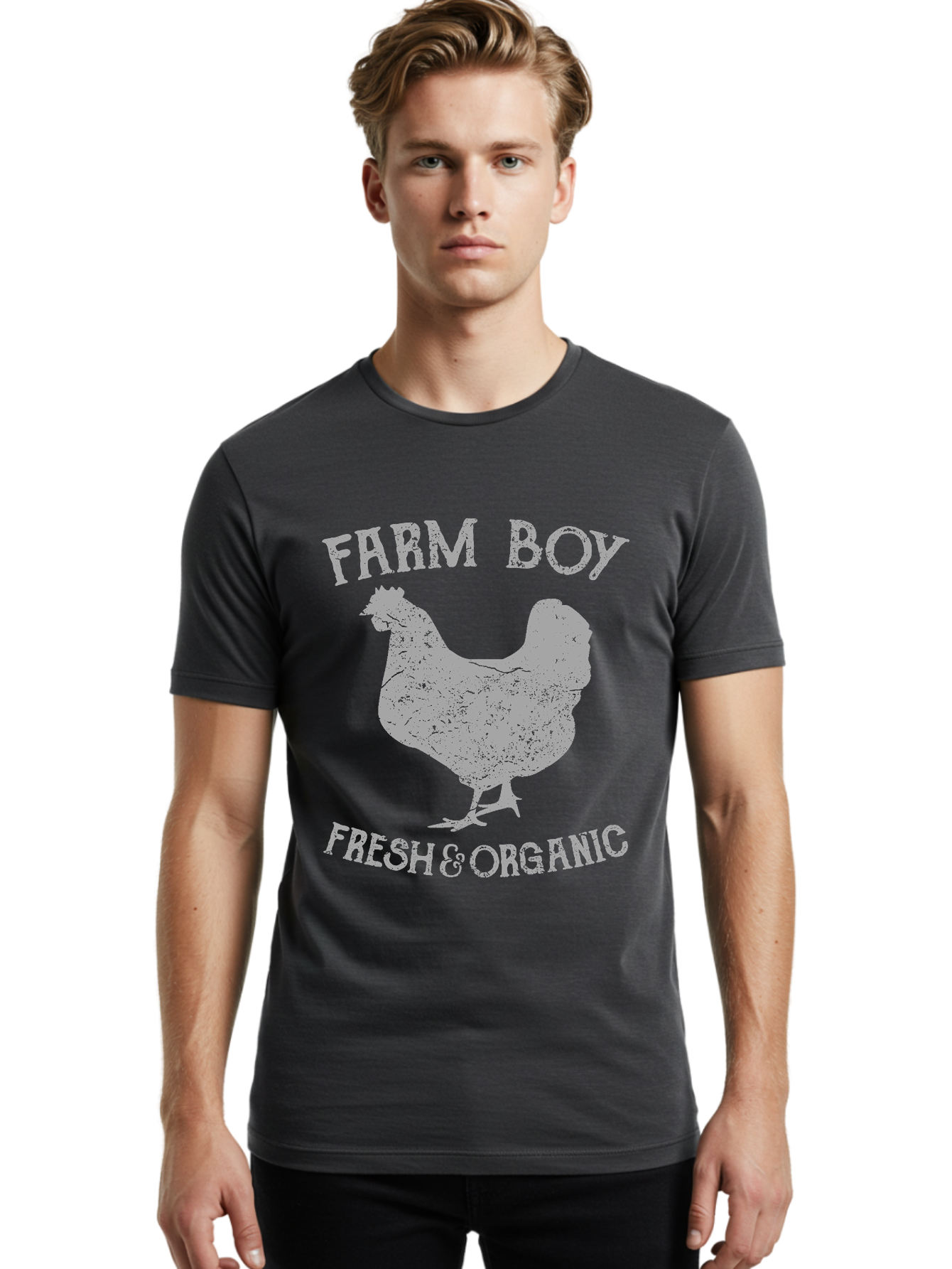 Farm Boy 2 -Men Men'S Graphic Tee, 100% Cotton, Comfortable Casual Summer Wear, Machine Washable, Farm Fresh Eggs, Organic Chicken, Farm Boy, Farm Fresh Produce, Free Range Chicken, Organic Farming, Farm To Table Aae277